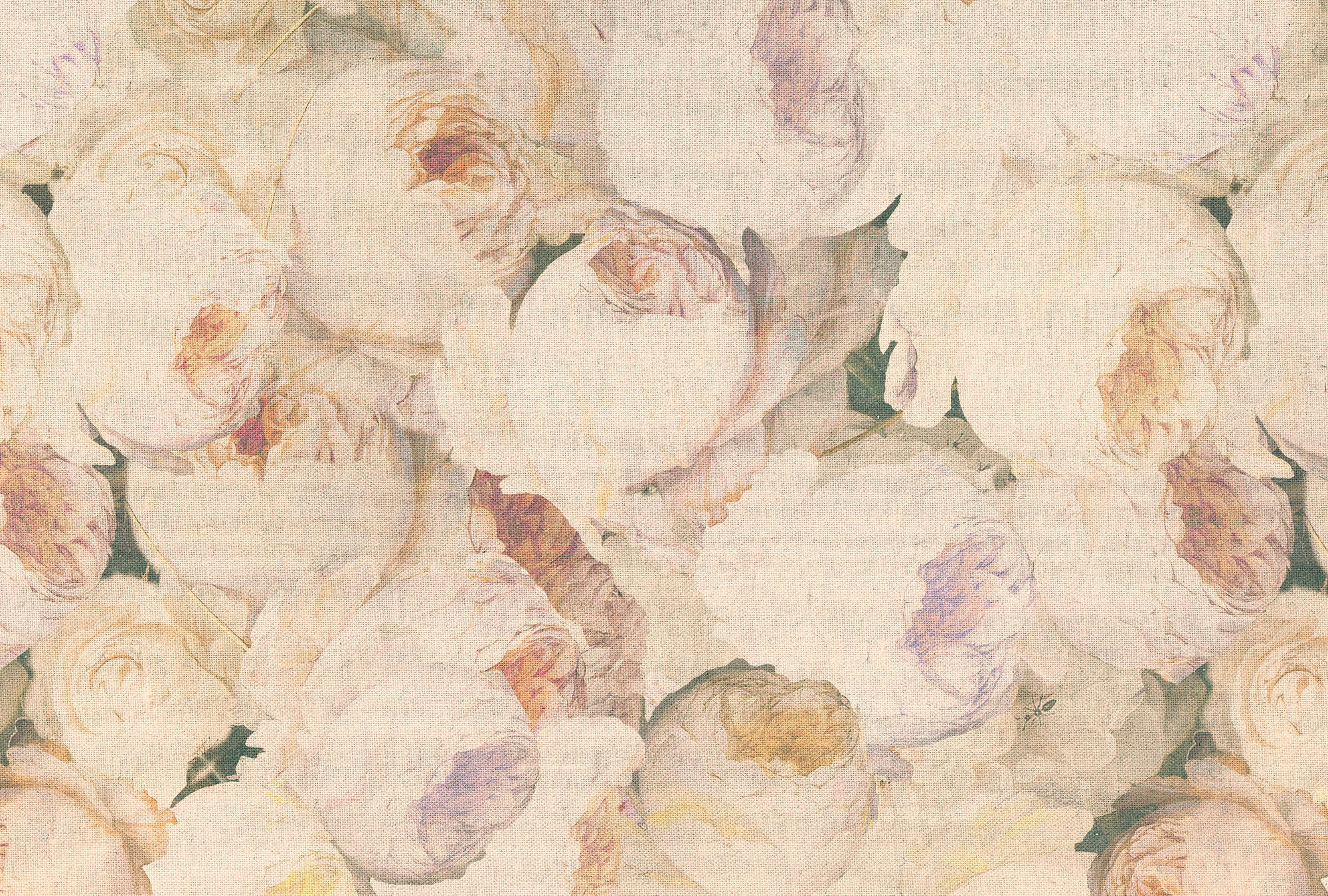 Dekoration für Zuhause, Leinen, Kunst, Malerei, Florales Design
