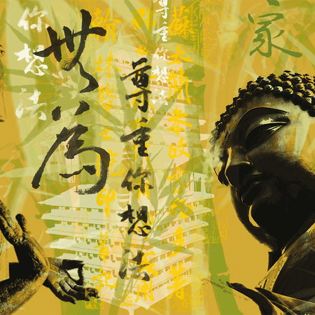 buddha, statue, meditation, pagoda, calligraphy