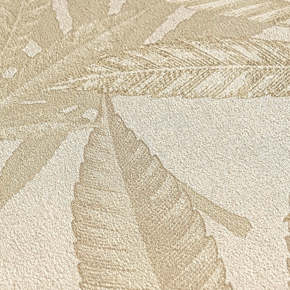             MICHALSKY Dschungeltapete mit Blattbemusterung im Vintage-Look – Creme, Beige
        