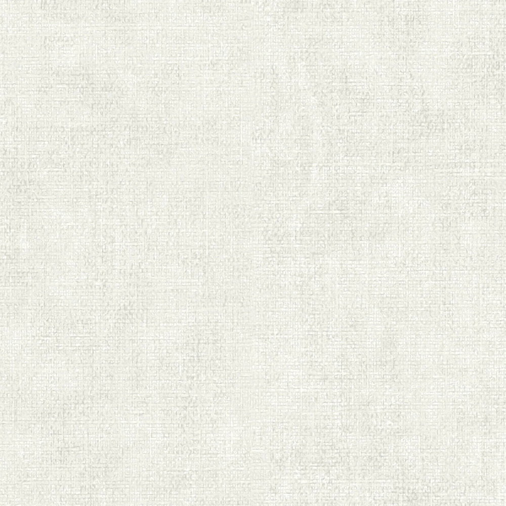 Uni-Tapete mit Leinenoptik im Scandinavian Stil - Creme