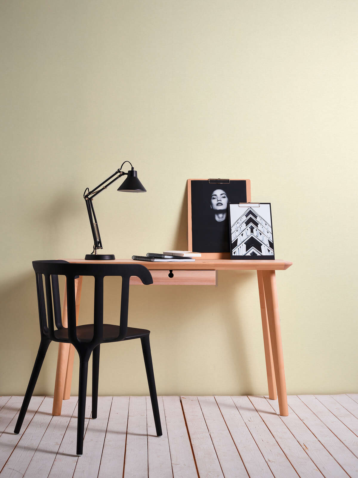 Schreibtisch, Büro, Stuhl, Lampe, Dekoration