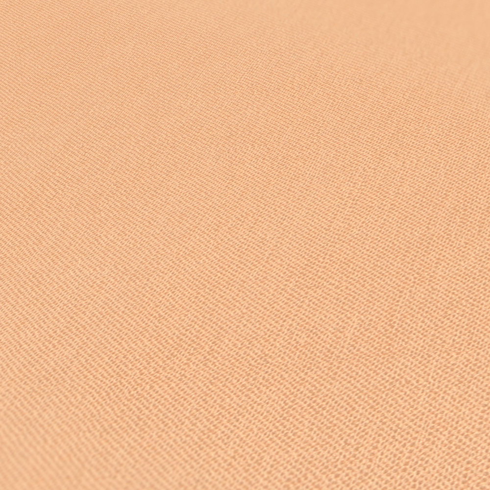             Tapete Pastell Orange mit Leinenoptik & Struktureffekt – Orange
        