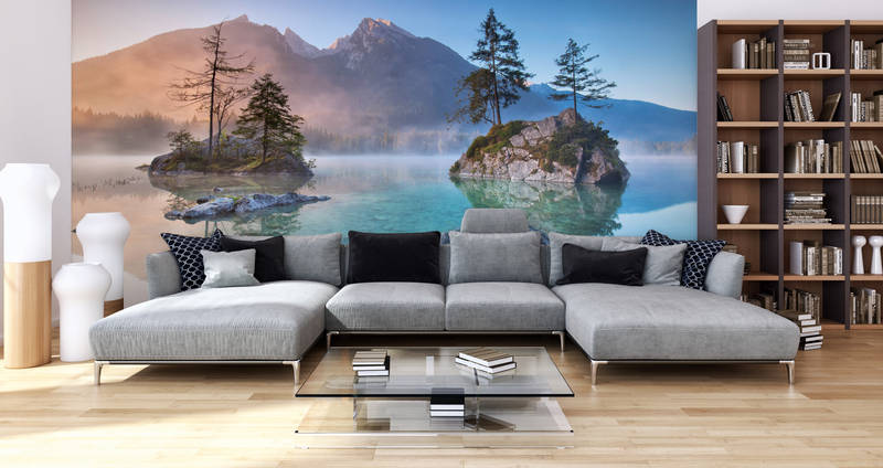 Wohnzimmer, Sofa, Ecksofa, Bücherregal, Glasbeistisch
