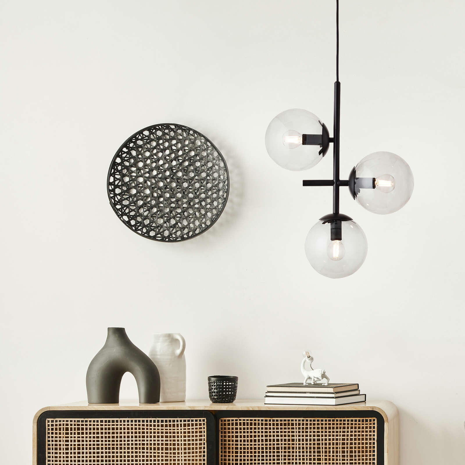             Pendelleuchte aus Metall - Amina 2 – Grau
        