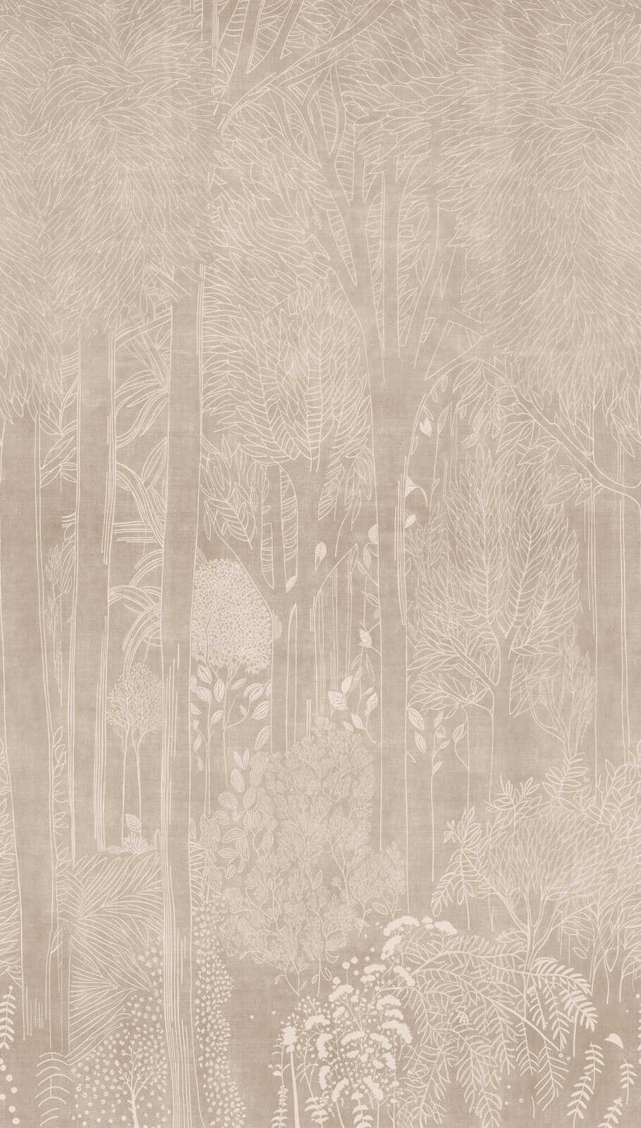 wald, bäume, muster, natur, beige