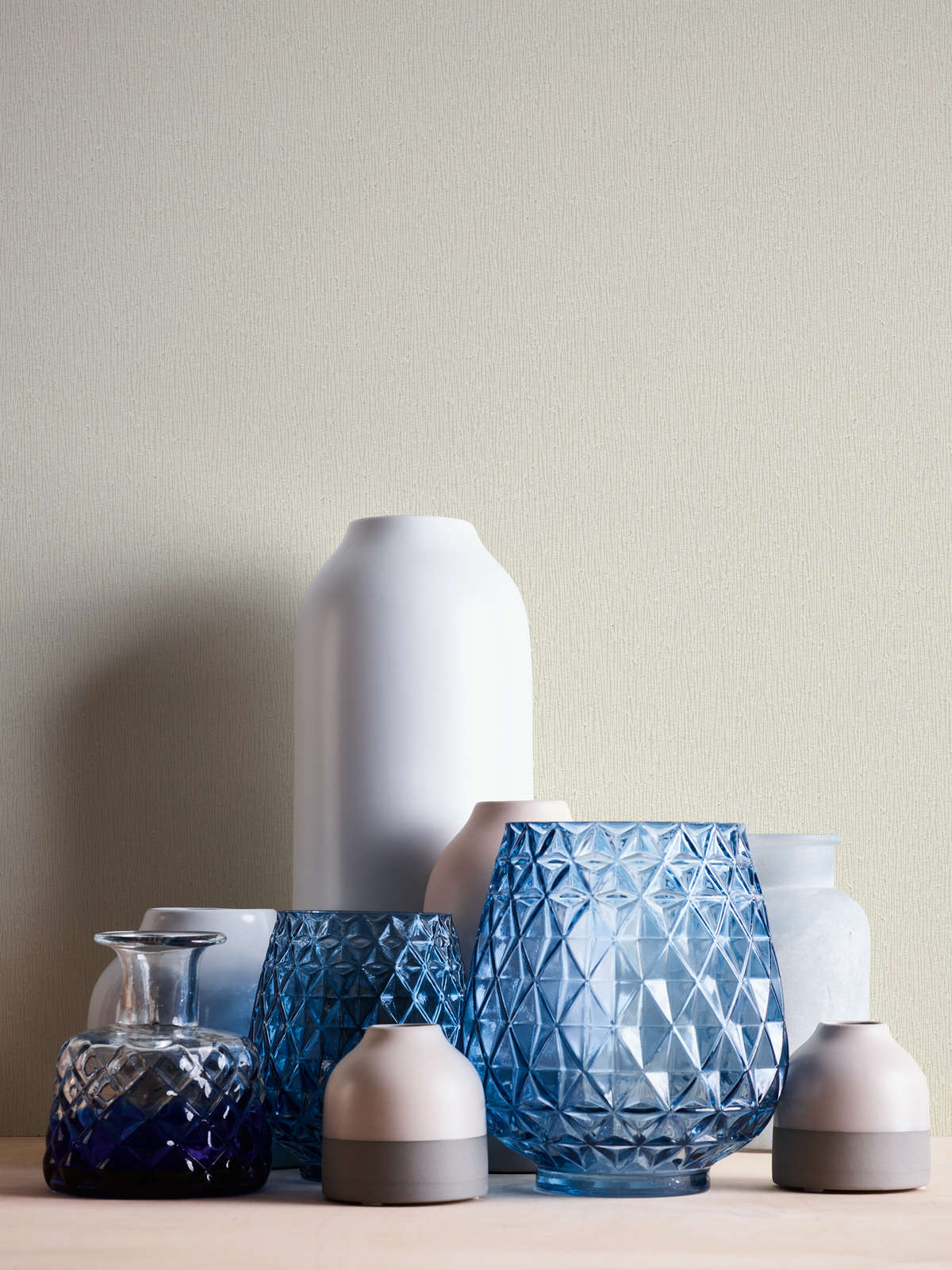 Vase, Glasvase, Blau, Muster, Dekor