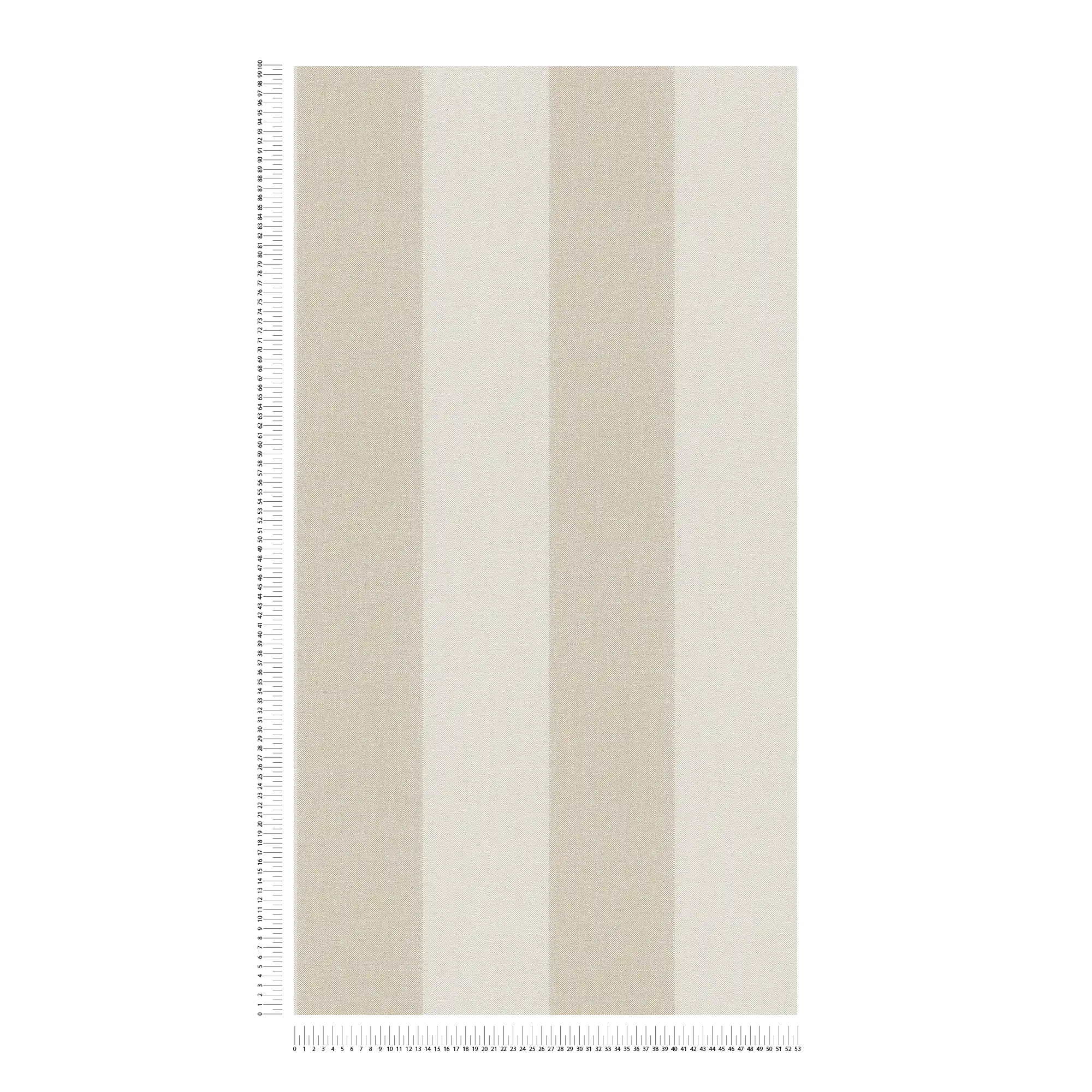             Vliestapete mit Textilstruktur und Blockstreifen – Braun, Beige, Creme
        