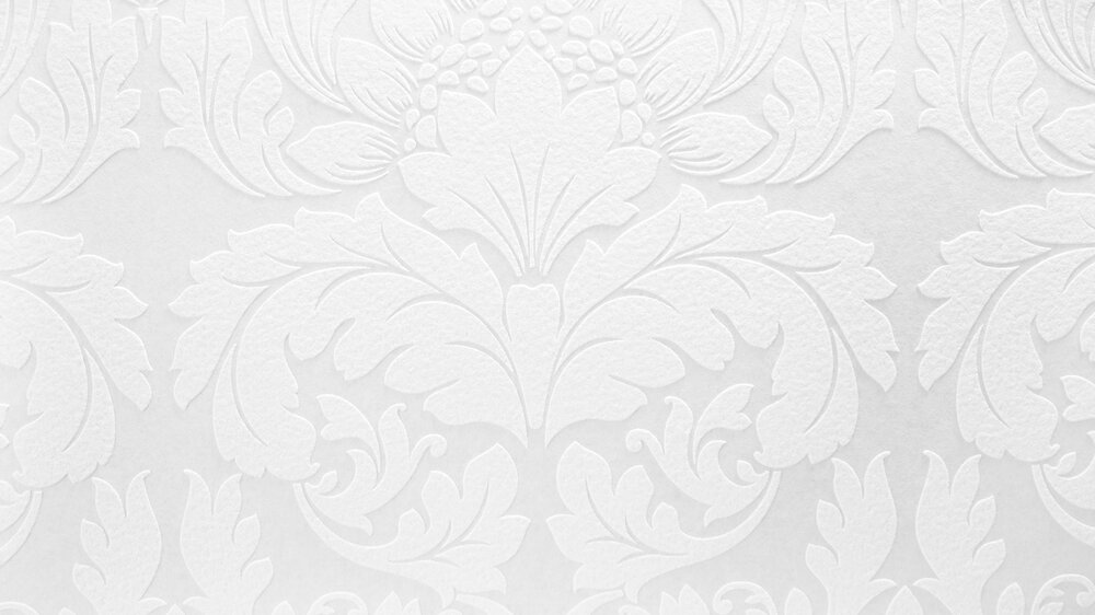             Überstreichbare Tapete mit floralem Ornament Design – Weiß
        