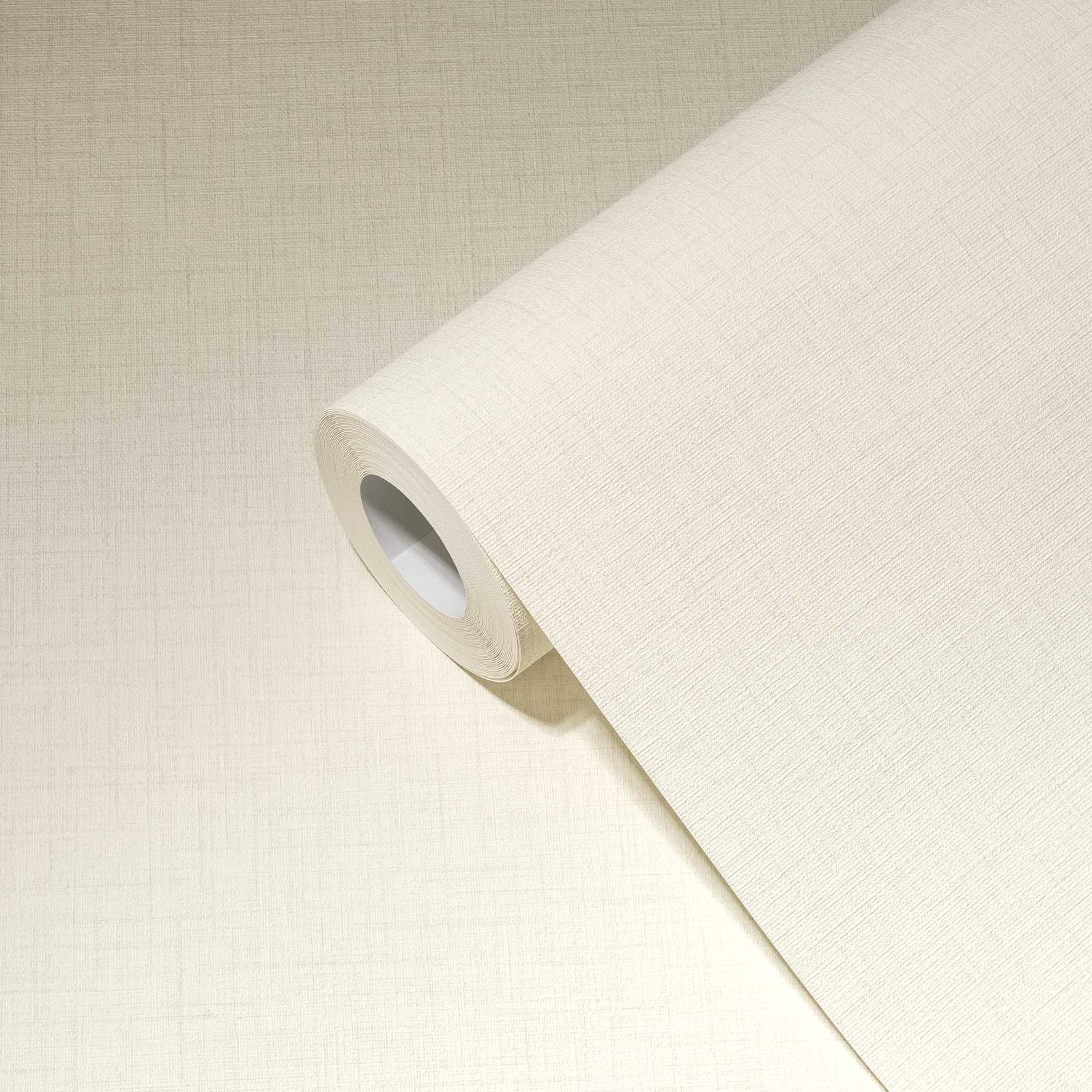         Papier peint blanc-crème avec aspect textile & effet texturé
    