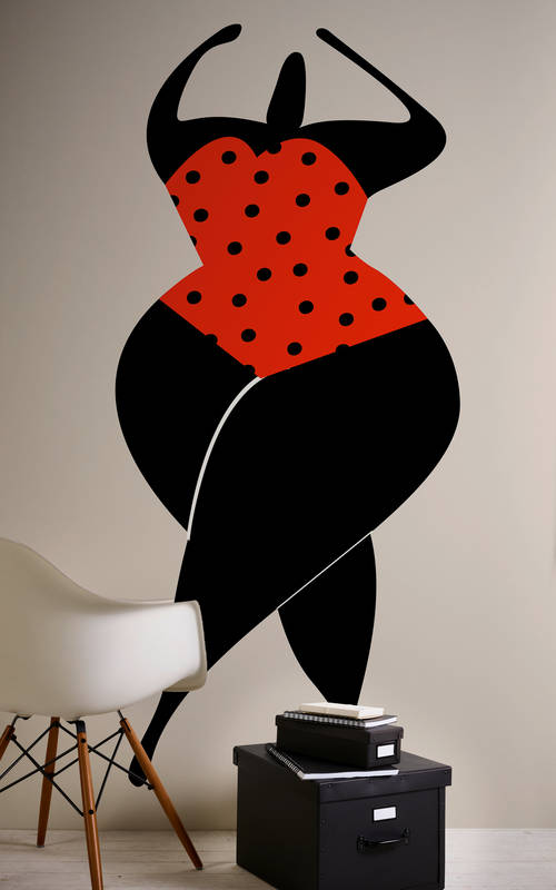 Voile, Wandbild, Stencil, Figur, Druck