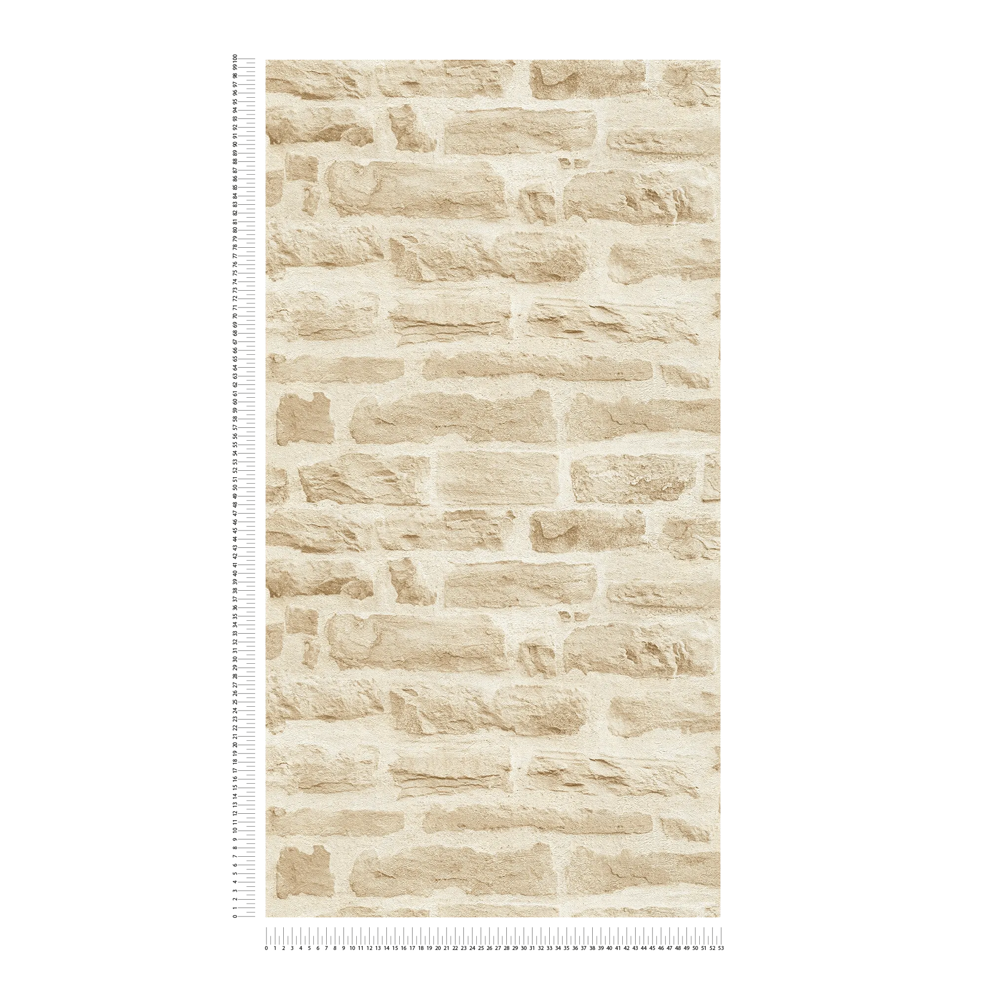             Vliesbehang licht beige met natuursteenlook - beige, crème
        