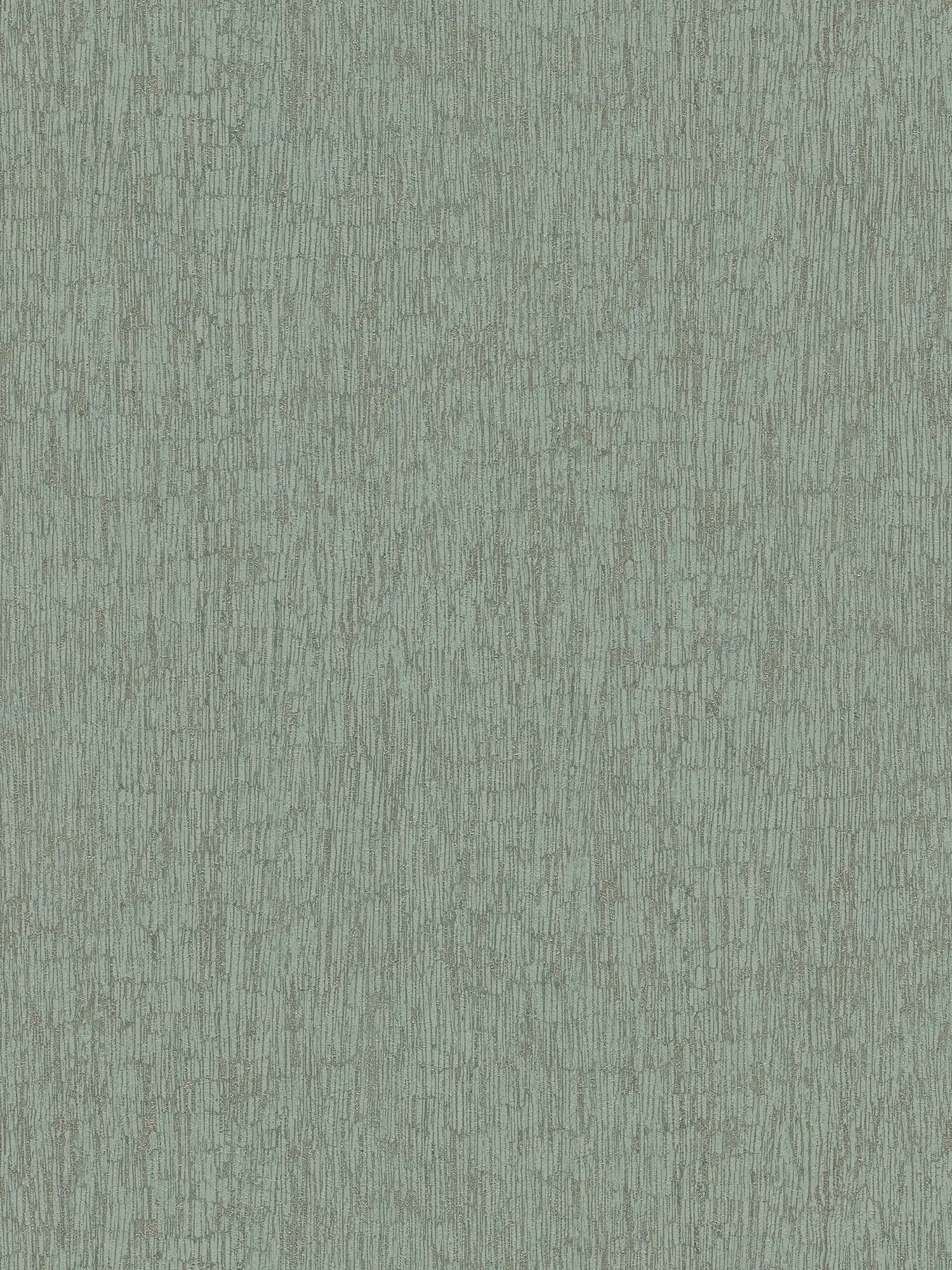 Tapete in Putzoptik leicht glänzend – Grün, Silber, Metallic