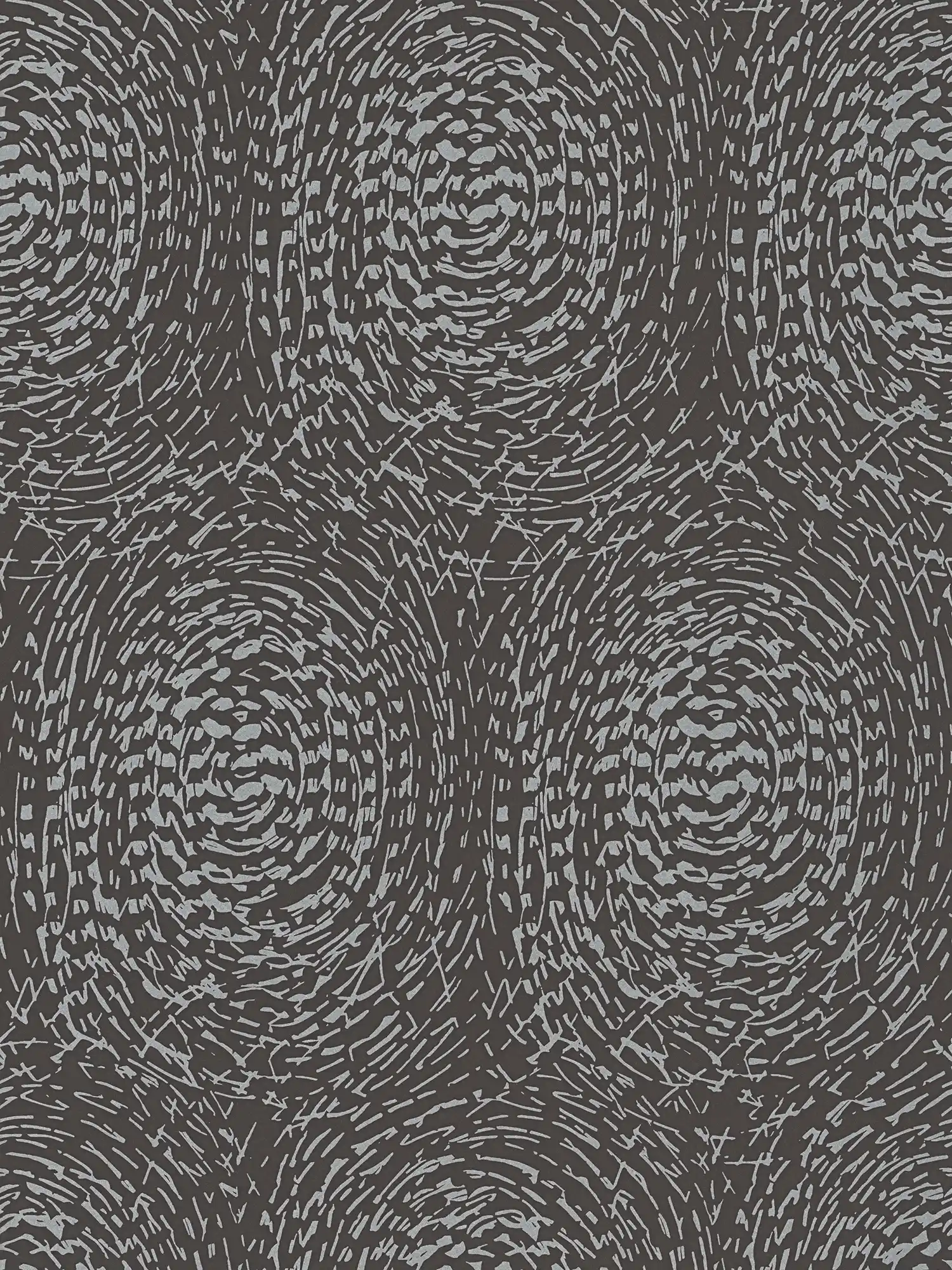         Metallic Dekor Tapete im Ethno Stil – Metallic, Schwarz
    