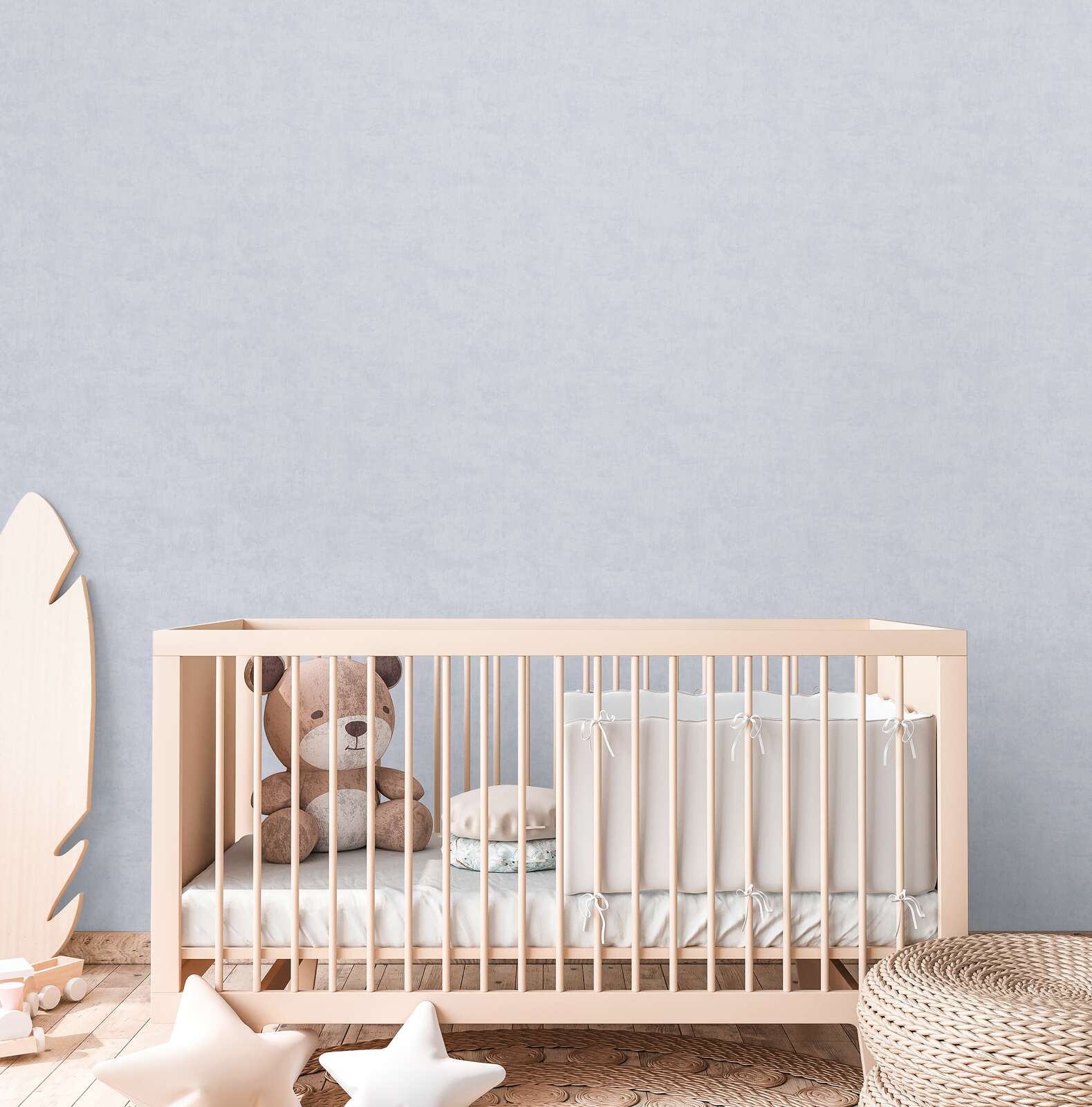             Uni Kinderzimmer Vliestapete - Sanft und schlicht als ideale Ergänzung zu unseren Motivtapeten – Grau
        