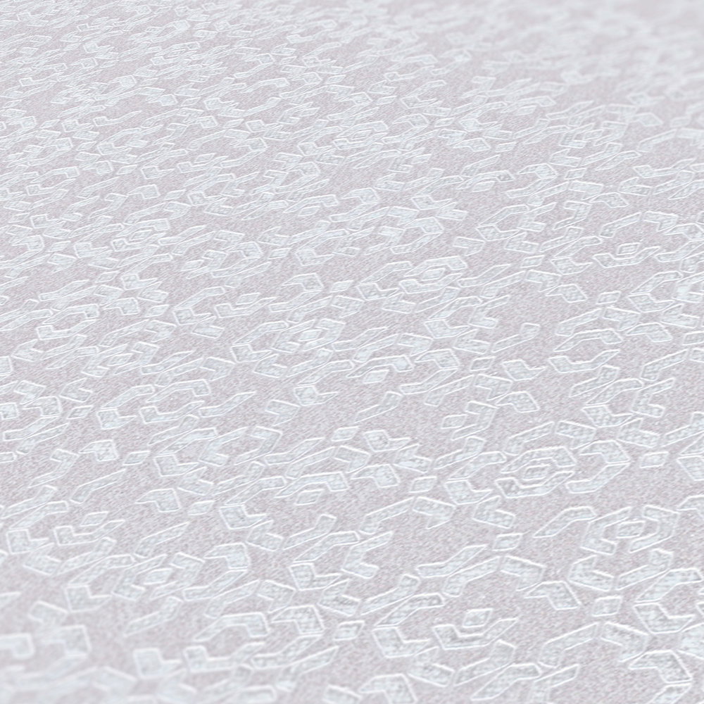             3D Strukturtapete mit Metallic-Effekt – Creme, Metallic, Weiß
        