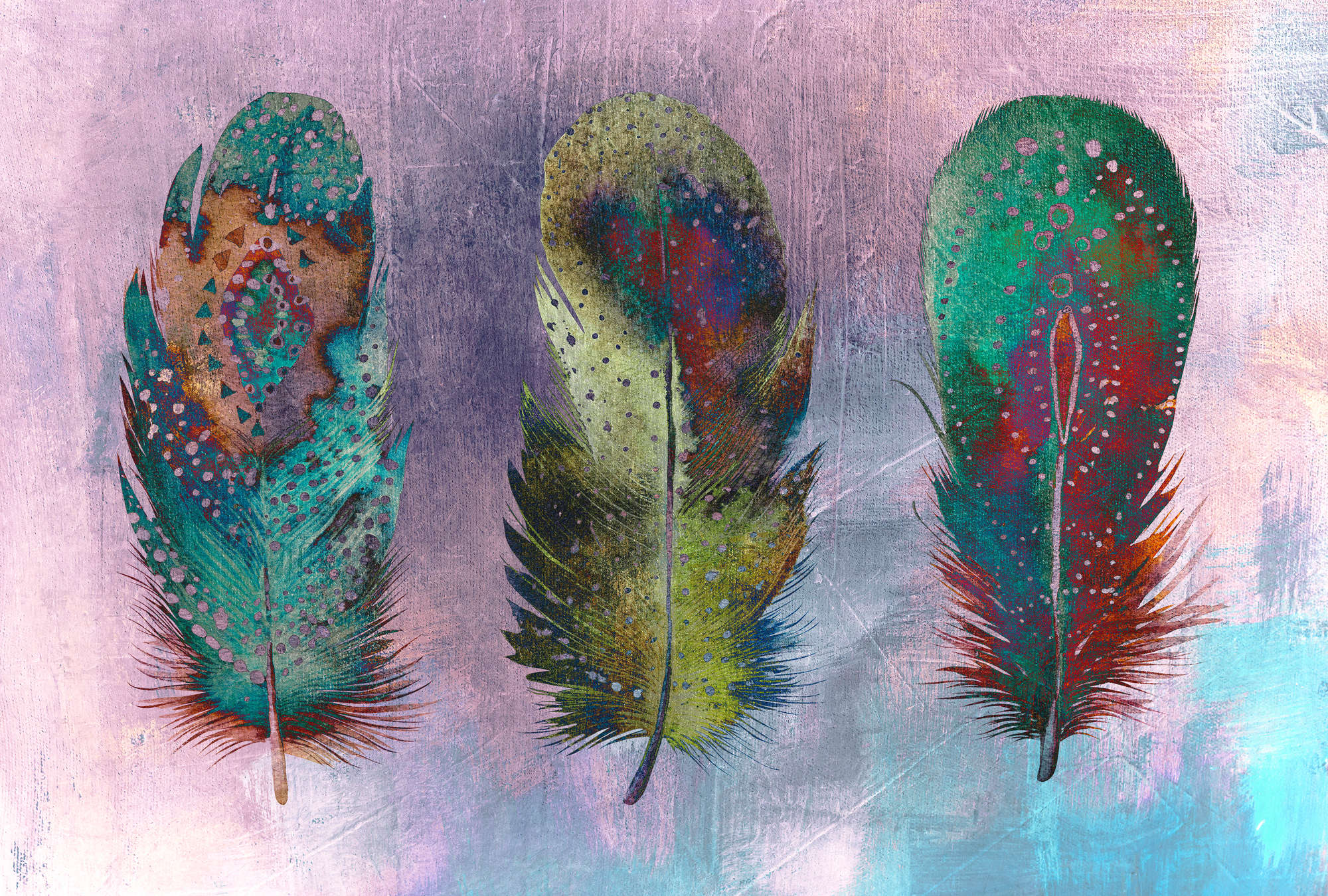 Kunst, Malerei, Pflanze, Vogel, Moderne Kunst