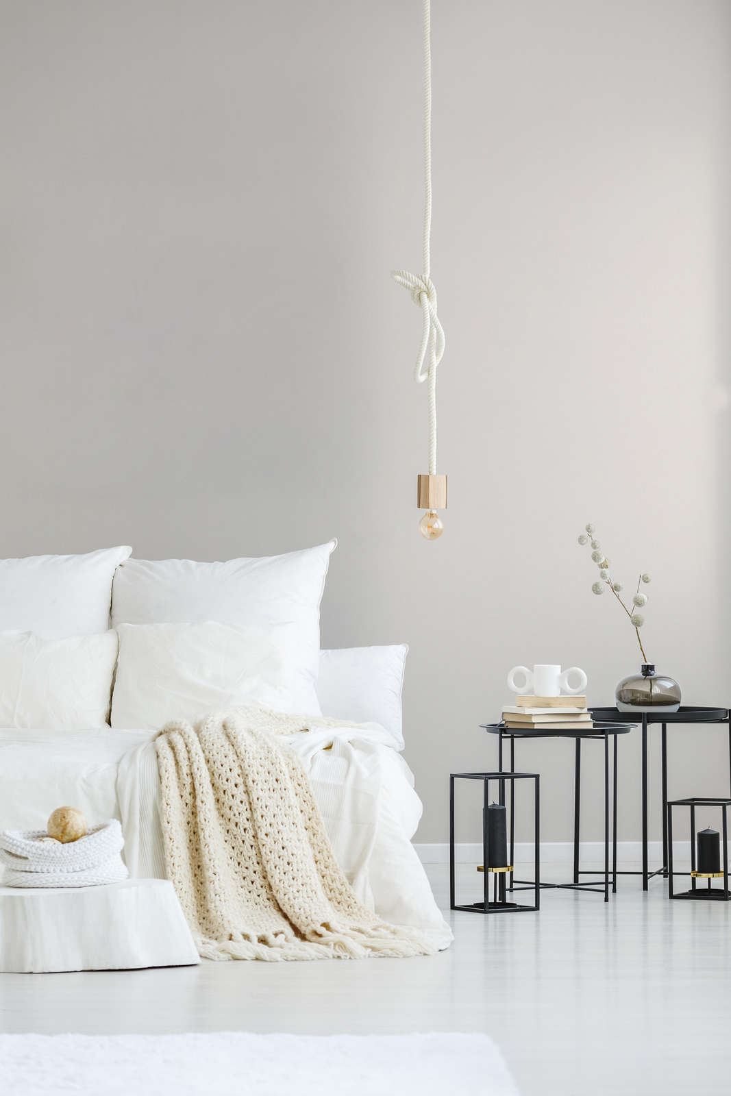             Vliestapete einfarbiges Uni mit leichtem Glanz – Creme, Grau
        