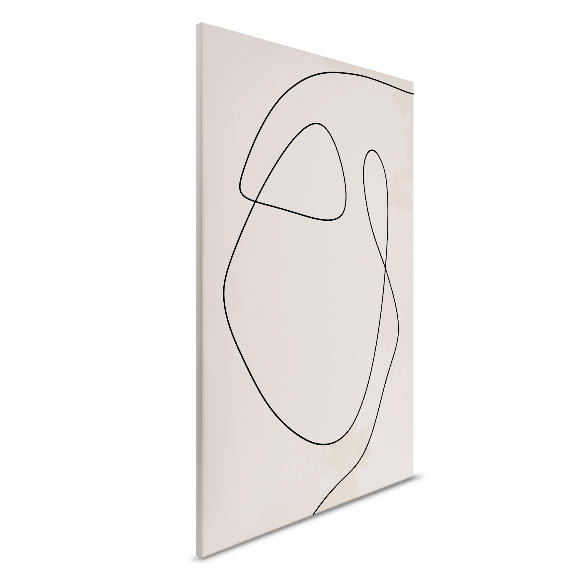        Canvas picture abstract line aesthetics - Canvas art in soft colours - 30 x 45 cm - Beige, Black
    