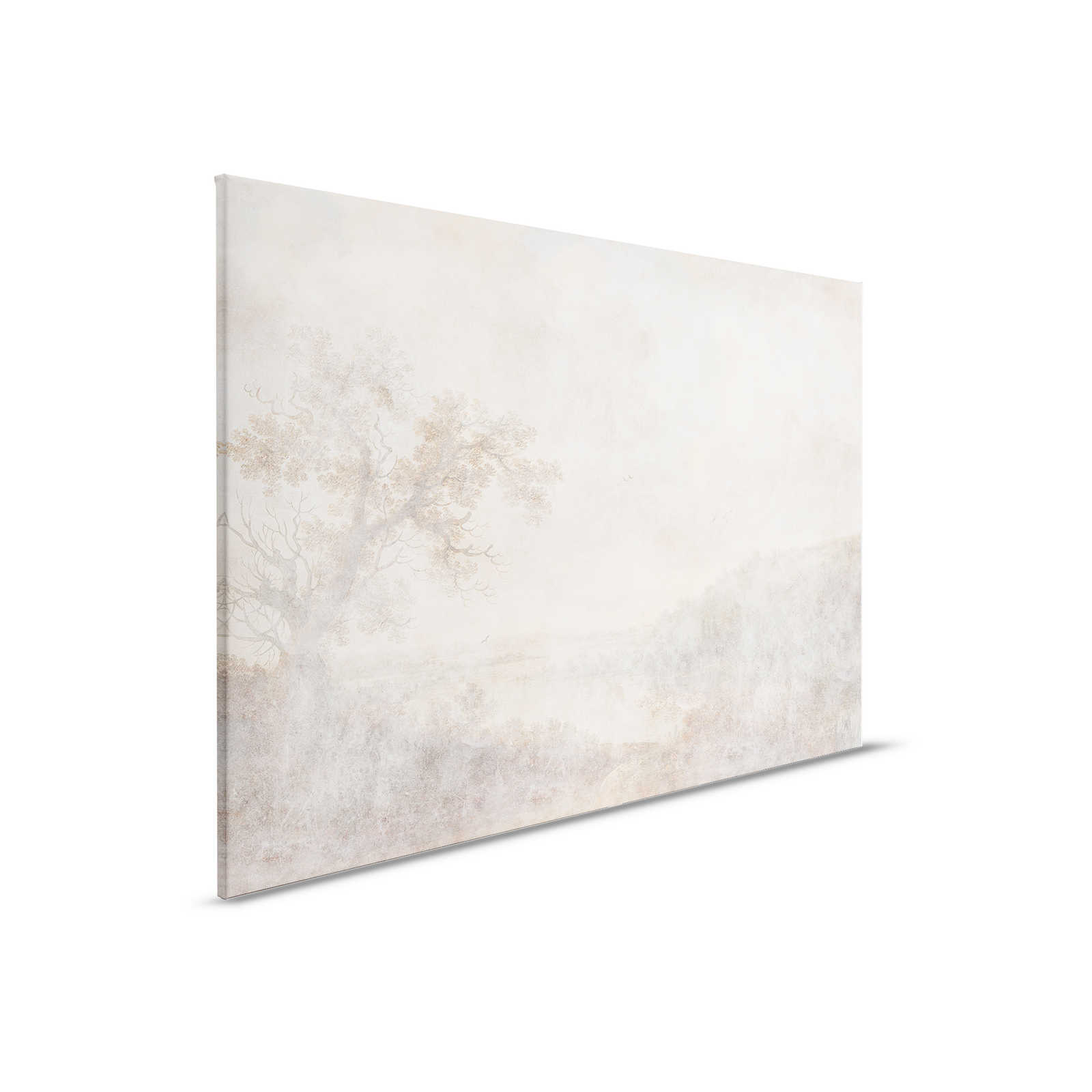         Romantic River 1 - Leinwandbild Historic Art Design im Used Look – 0,90 m x 0,60 m
    