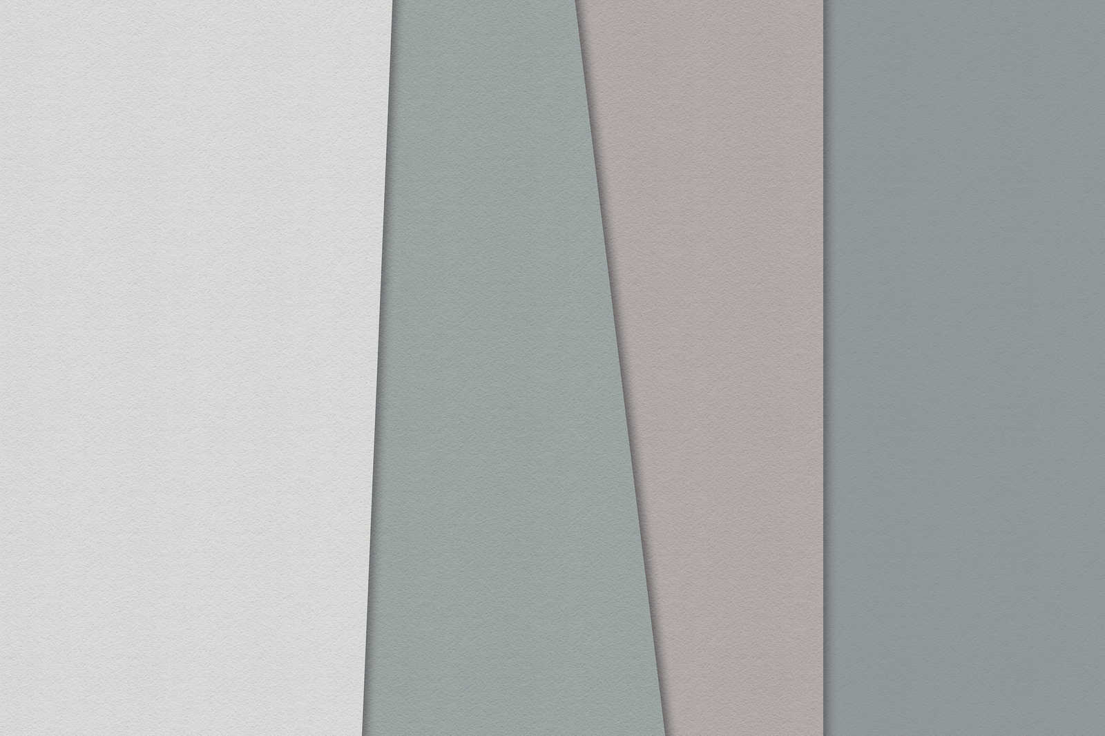 Layered paper 1 - Grafisches Leinwandbild mit Farbflächen in Büttenpapier Struktur – 0,90 m x 0,60 m