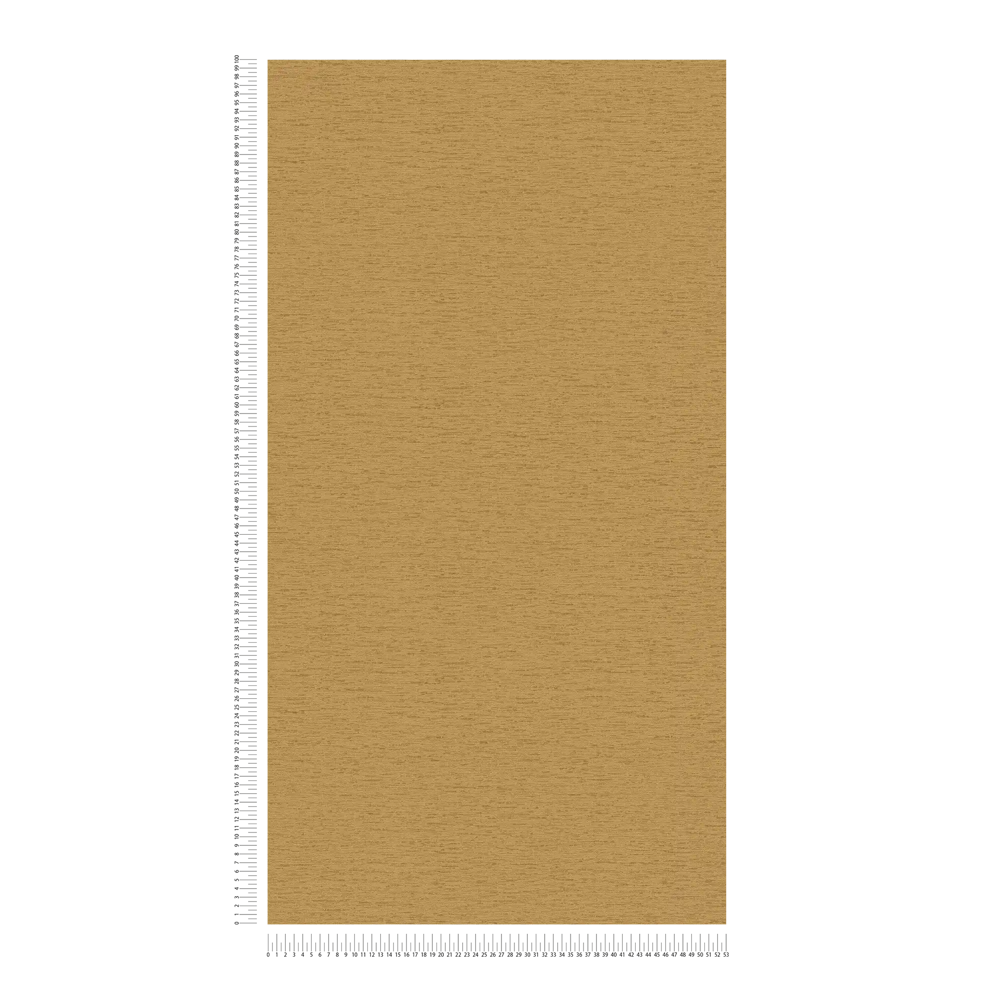 Einfarbige Tapete in Textil-Optik mit leichter Struktur, matt – Goldbraun, Gelb