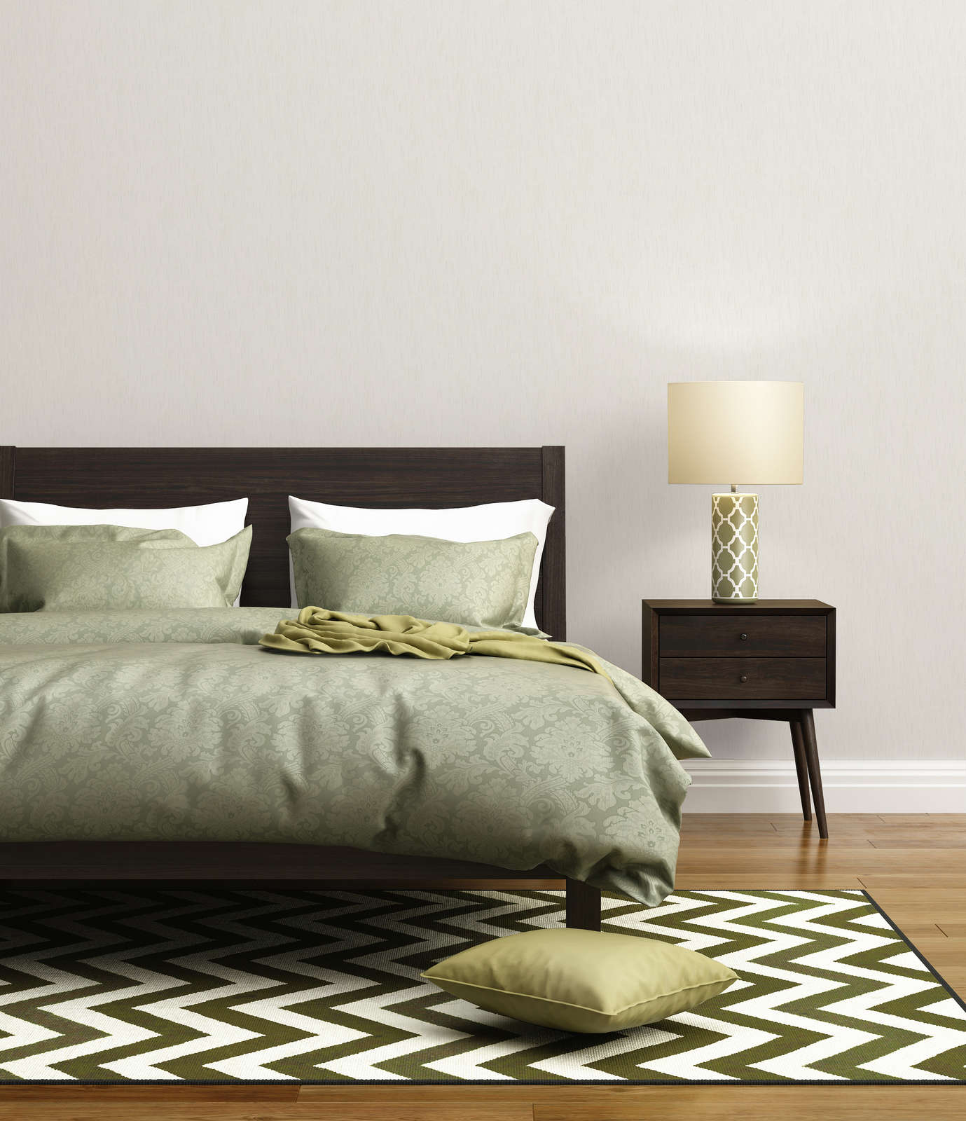             Einfarbige Vliestapete Weiß mit Metallic Fäden meliert
        