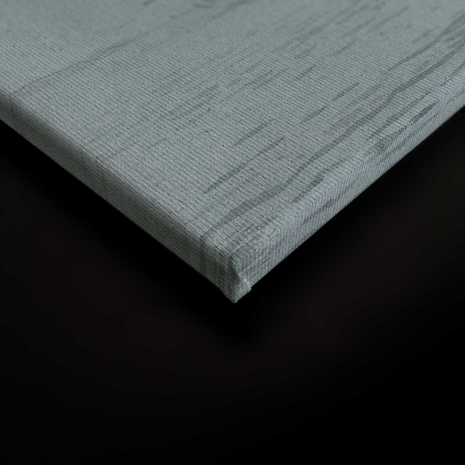 On the Sea 1 - Graublaues Leinwandbild Schiffe Vintage Gemälde Stil – 0,90 m x 0,60 m