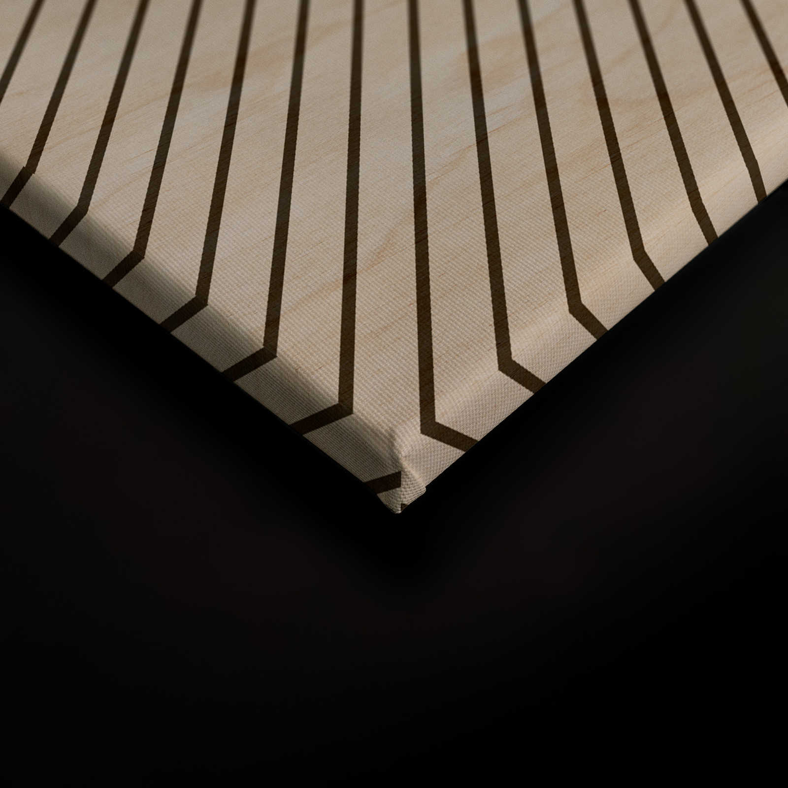             Bird gang 1 - gemustertes Leinwandbild, Sperrholz Struktur mit modernes Farbflächen – 0,90 m x 0,60 m
        