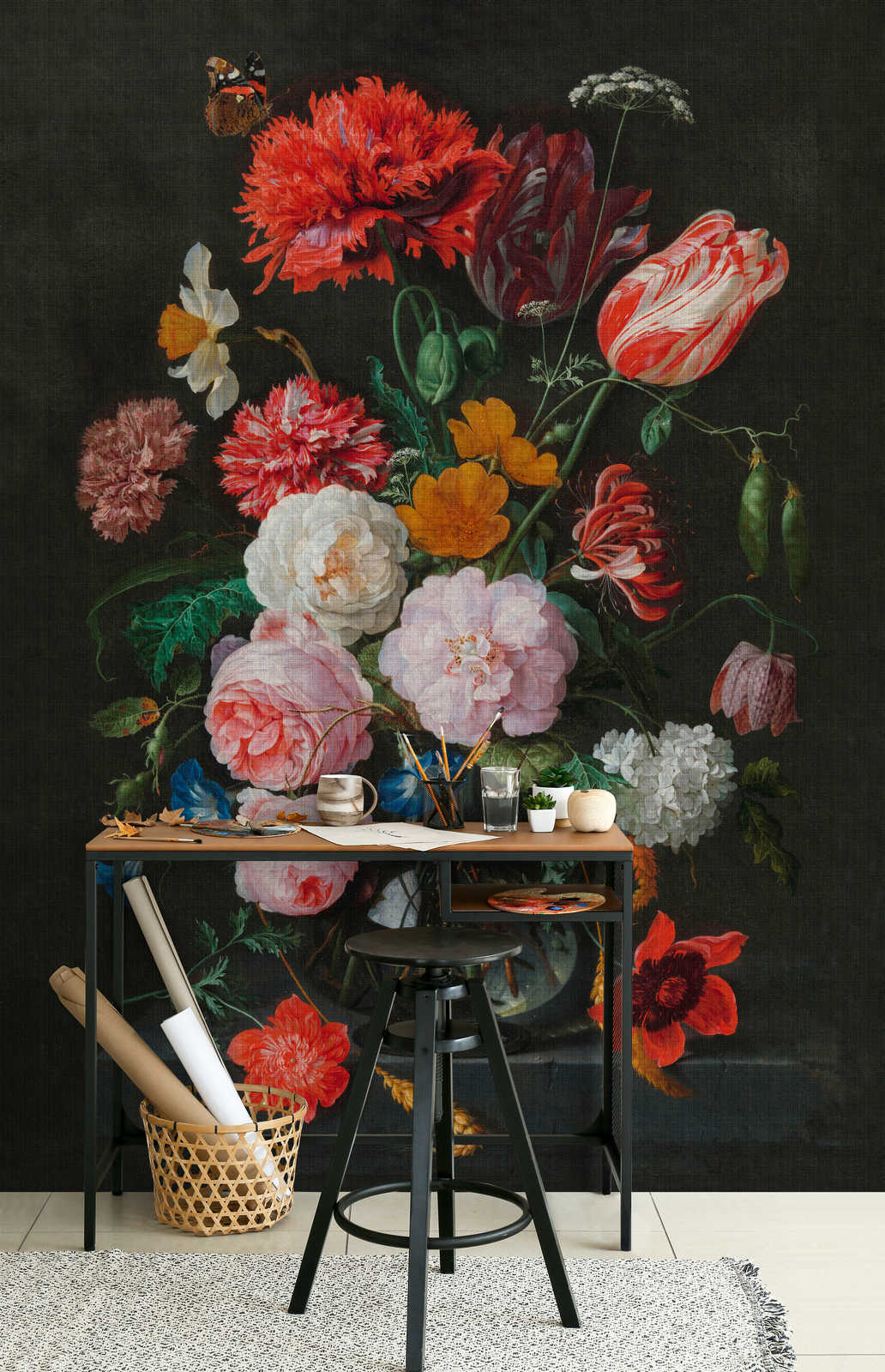 Kunst, Malerei, Pflanze, Blume, Blumen-Arrangement