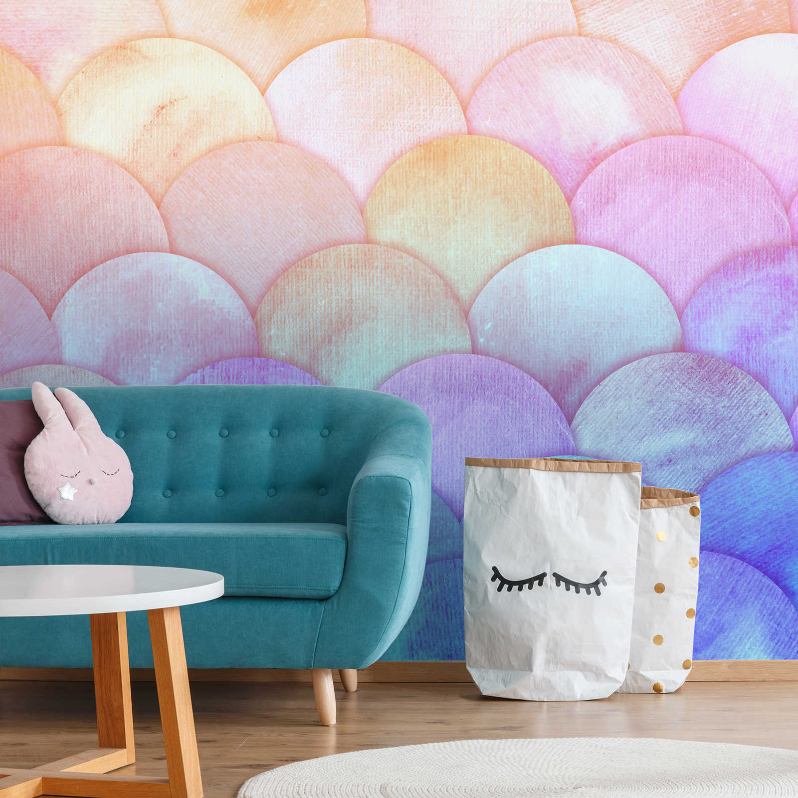         papiers peints à impression numérique avec motif en écailles de poisson - intissé lisse & légèrement brillant
    