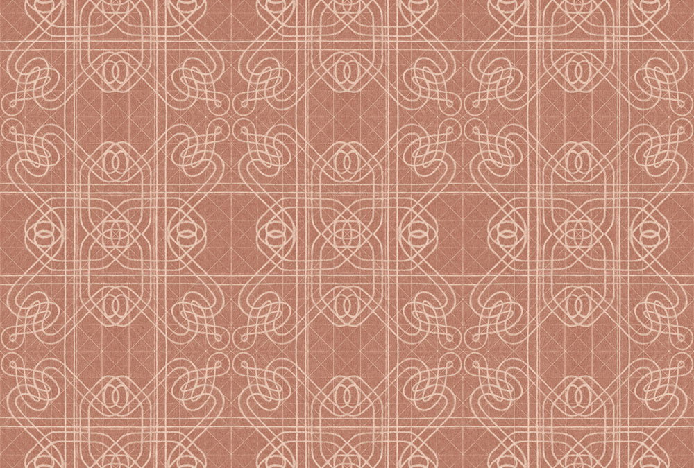 muster, fliese, geometrisch, ornament, roségold