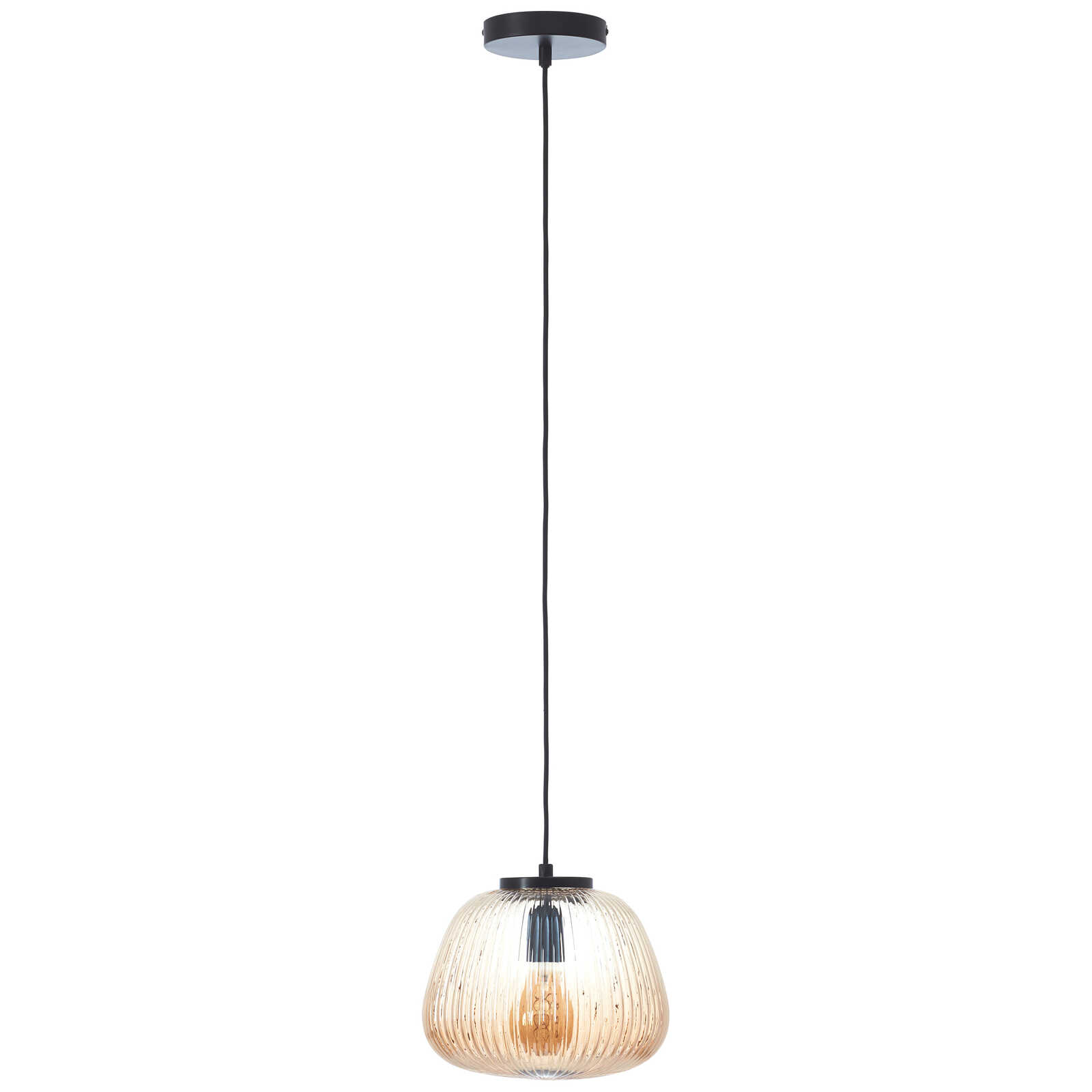             Glass pendant light - Junis 2 - Brown
        