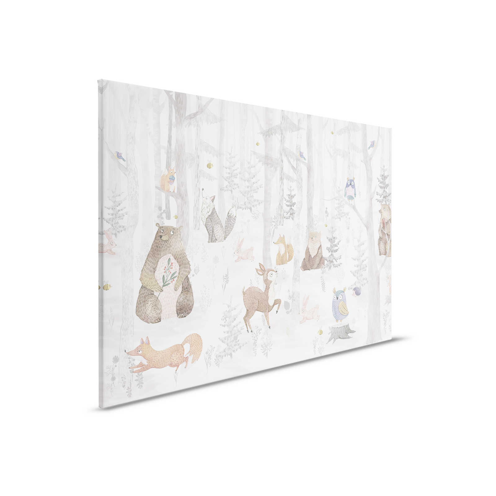         Leinwand Zauberwald mit Tieren – 90 cm x 60 cm
    