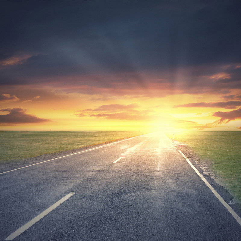 road, sonnenuntergang, offene straße, asphalt, perspektive