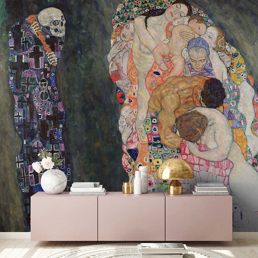 wandbild, figürlich, familie, tapisserie
