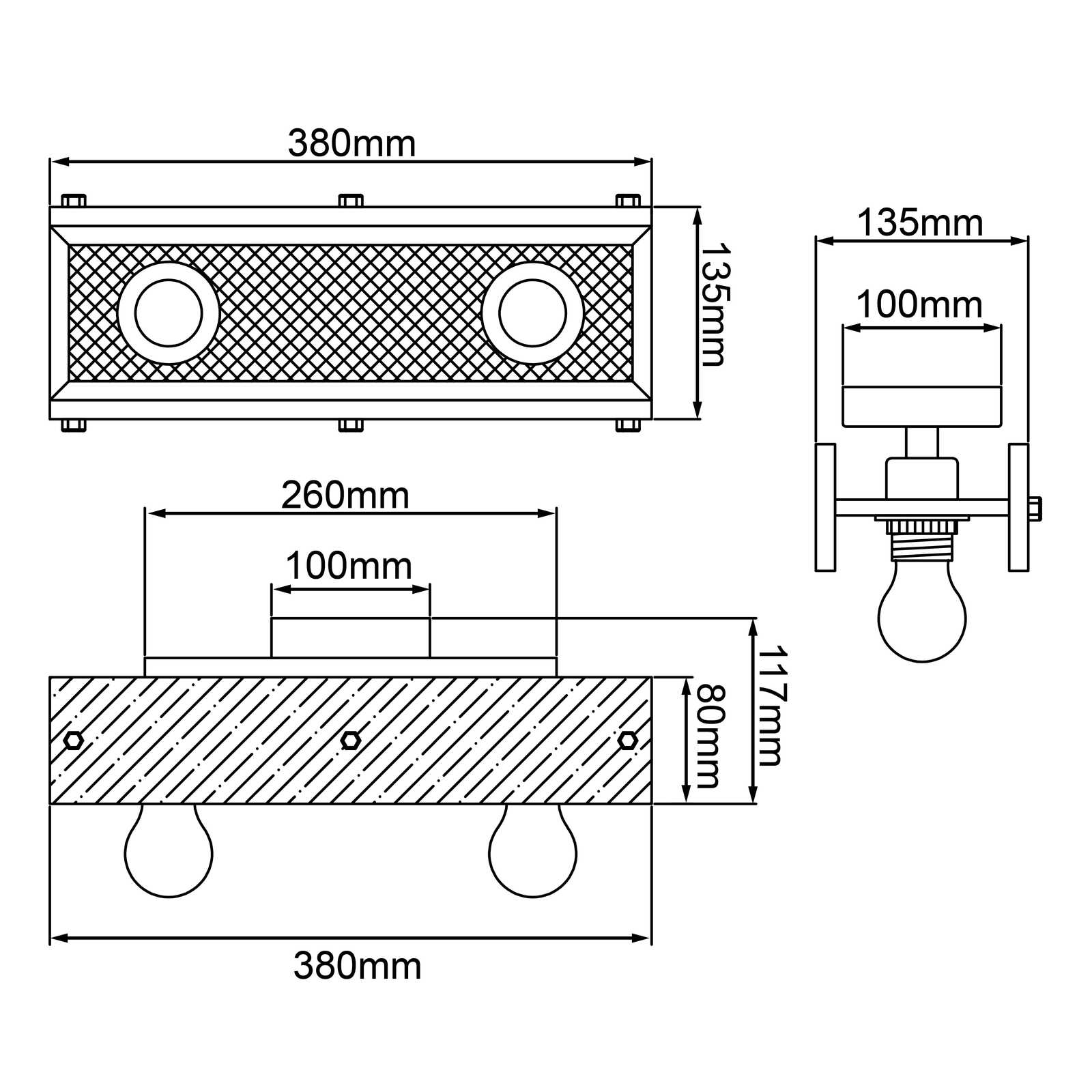             Deckenleuchte aus Holz - Daniel 1 – Braun
        