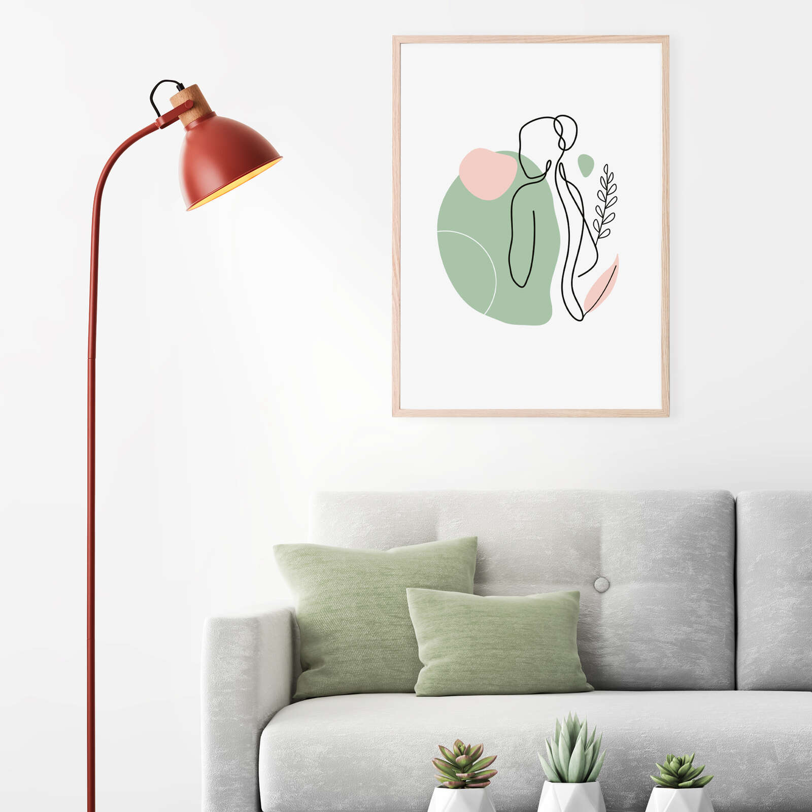             Stehleuchte aus Holz - Franziska 5 – Rot
        