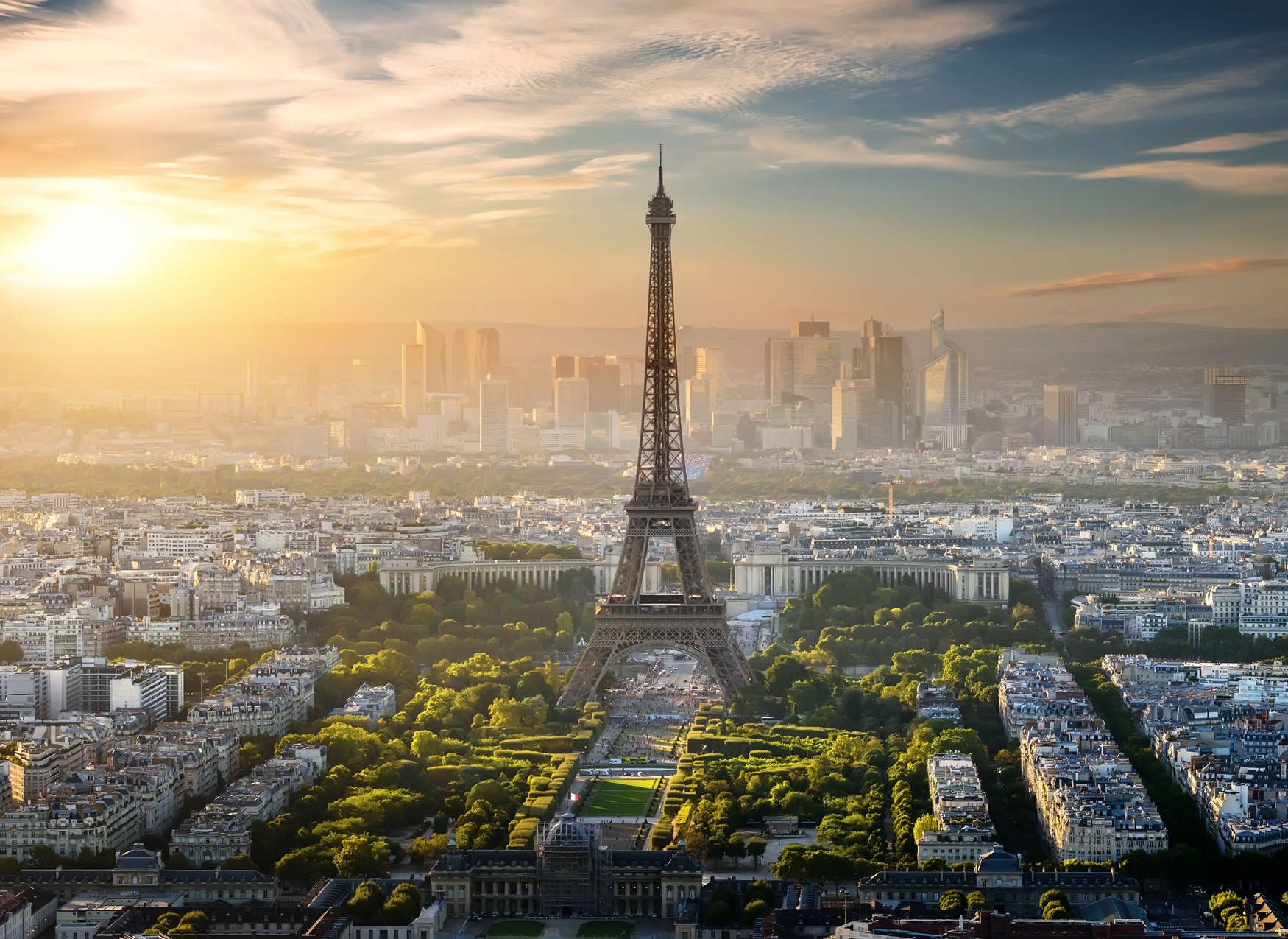 Fototapete Eifel Turm Paris – Grün, Grau, Gelb