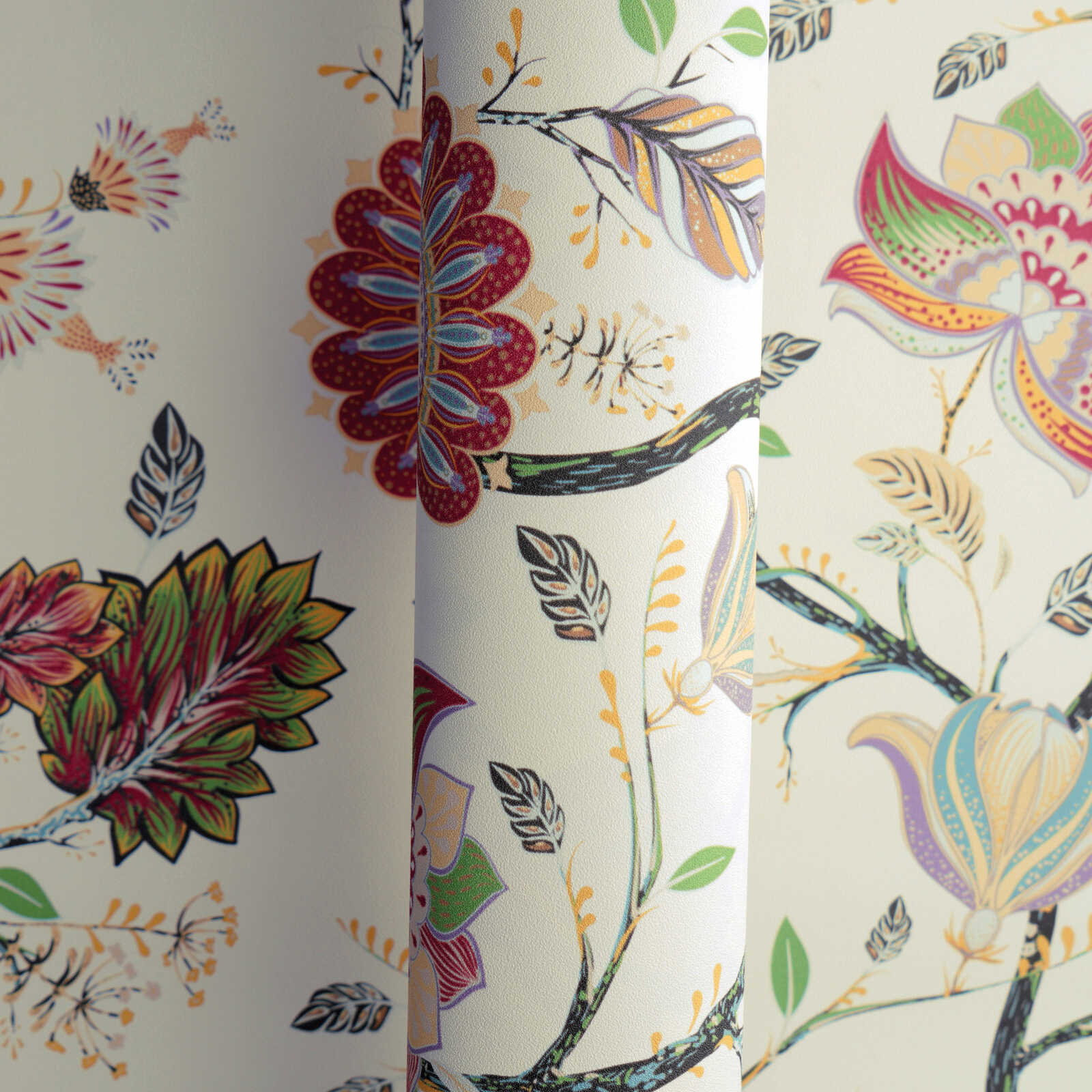 Floral, Paisley, Blumenmuster, Vorderseite, Laminierte Oberfläche