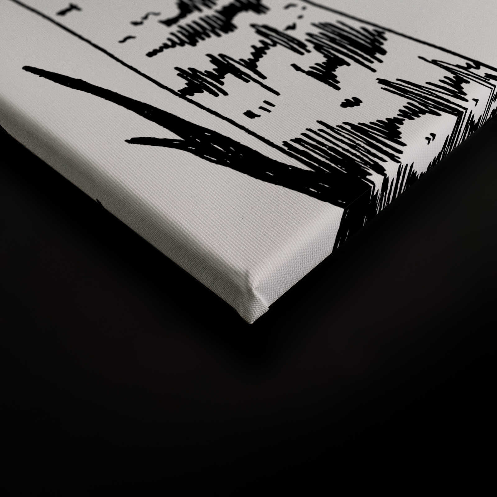             Leinwand gezeichneter Birkenwald – 90 cm x 60 cm
        