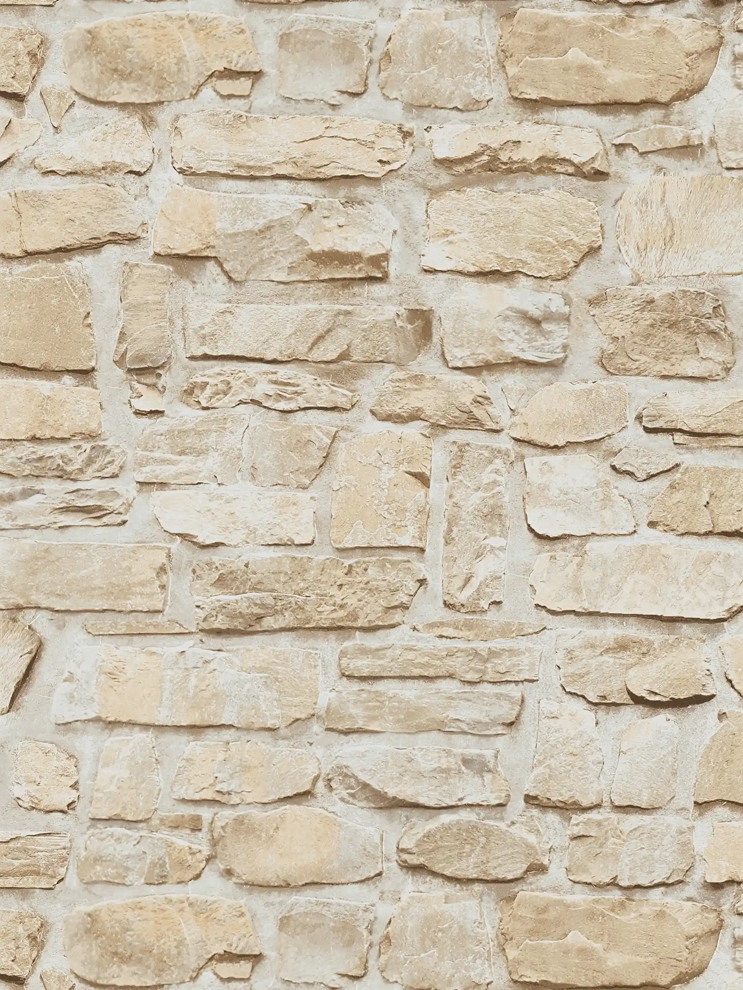         Self-adhesive wallpaper | natural stone wall in 3D look - beige
    