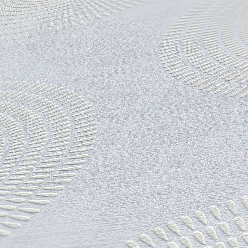             Vliestapete mit geometrischem Design aus Kreisen – Grau
        