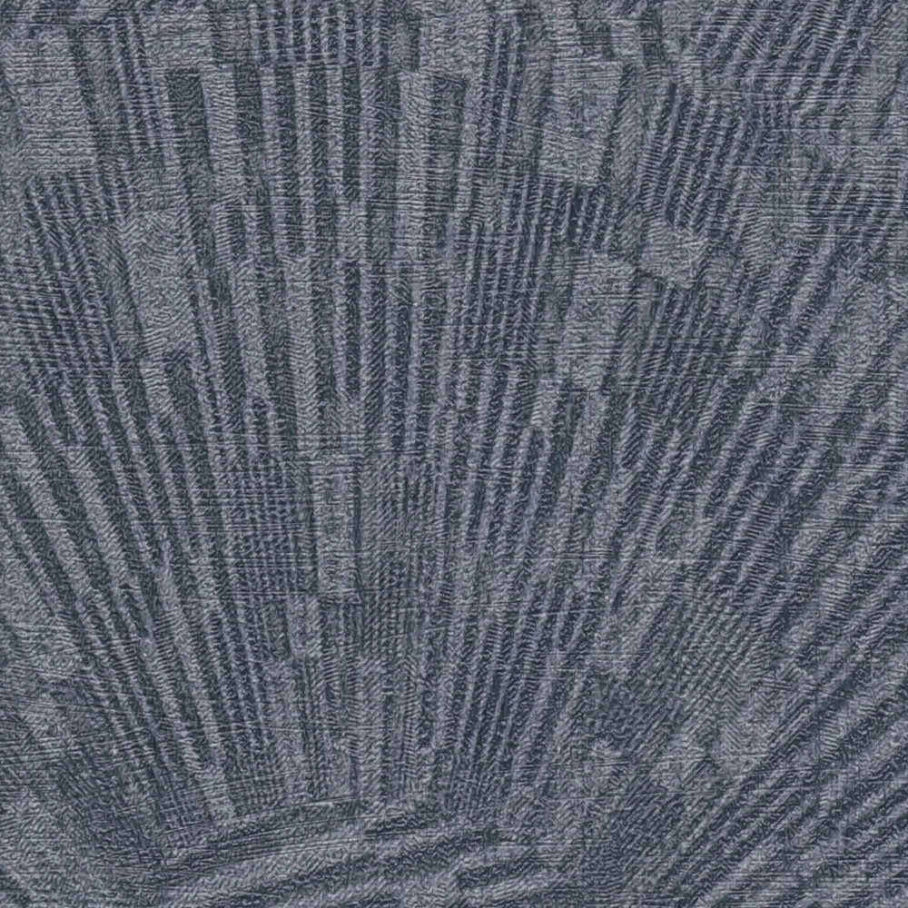             Einfarbige Tapete mit Grafikmuster & Glanz-Effekt – Blau
        