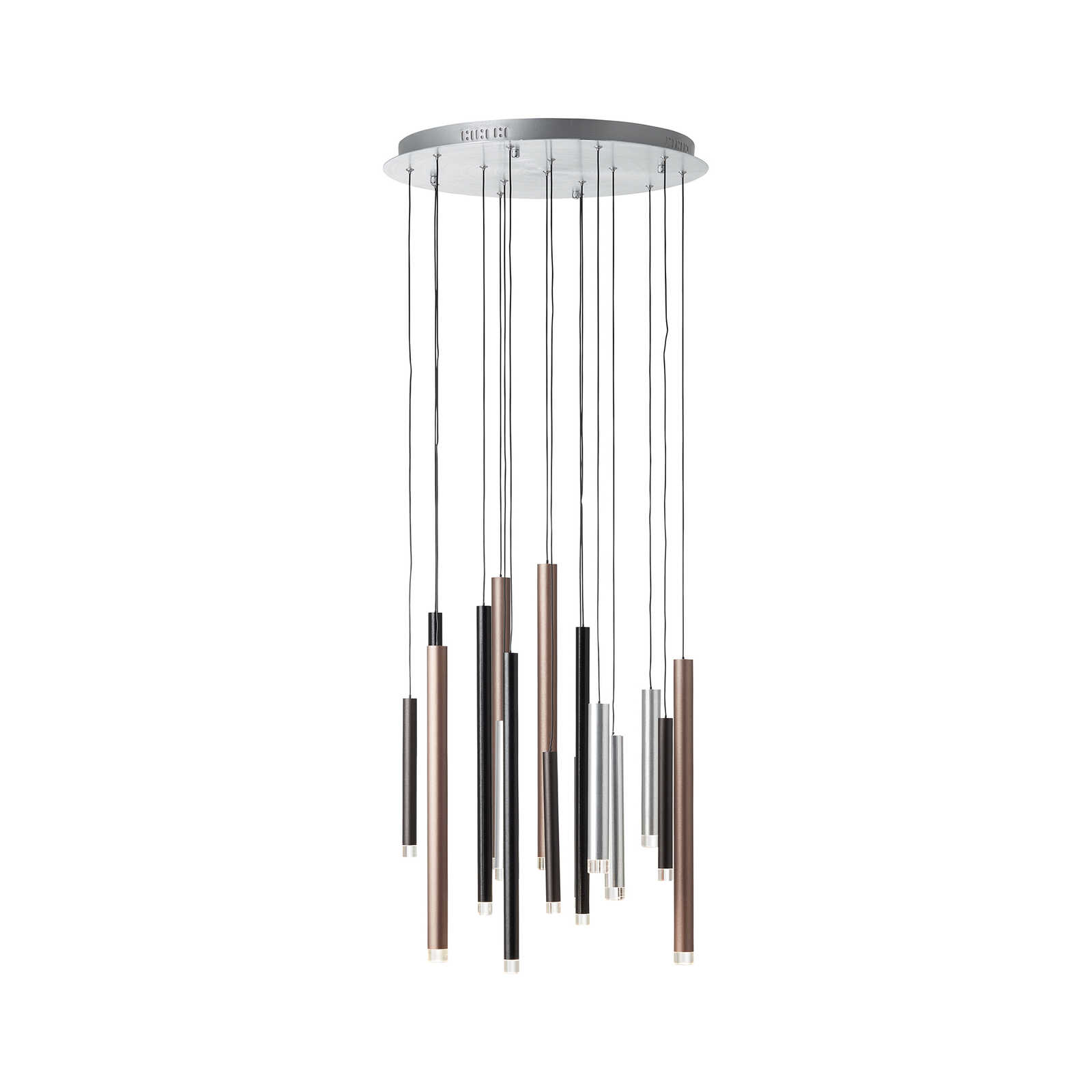         Metal pendant light - Eddy 10 - Brown
    