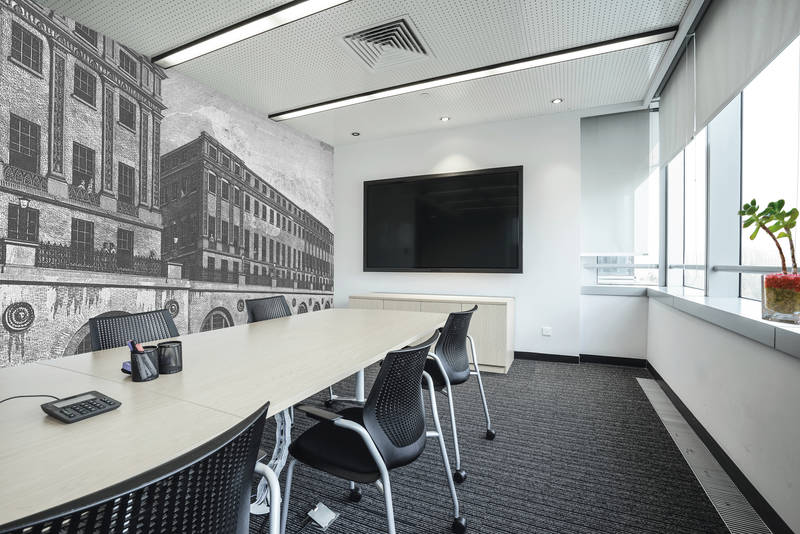             Architecture Retro Skyline Used Look Behang - Grijs, Wit
        