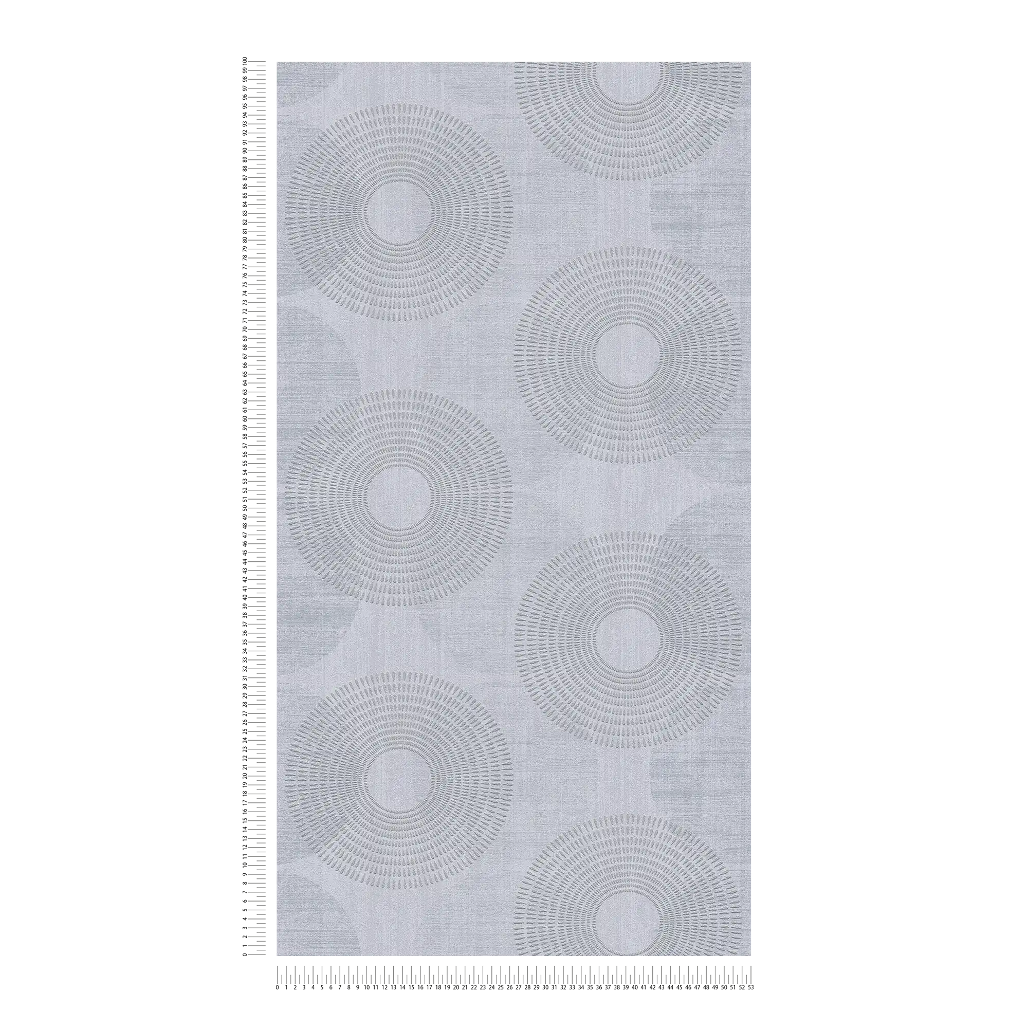             Moderne Vliestapete abstraktes Kreis-Muster – Grau
        