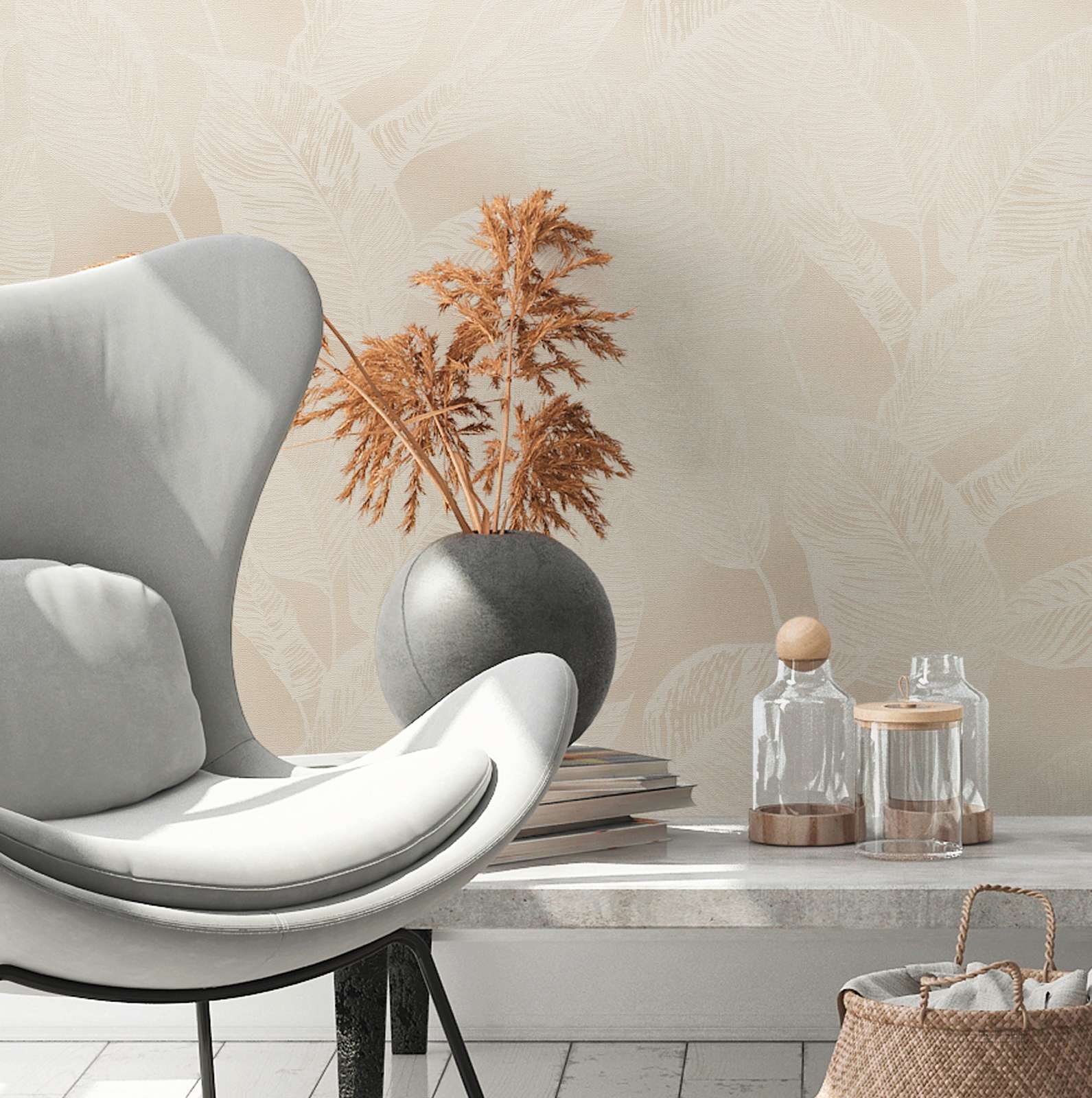 Lounge Chair, Armchair, Grau, Modern, Dekorative Vase