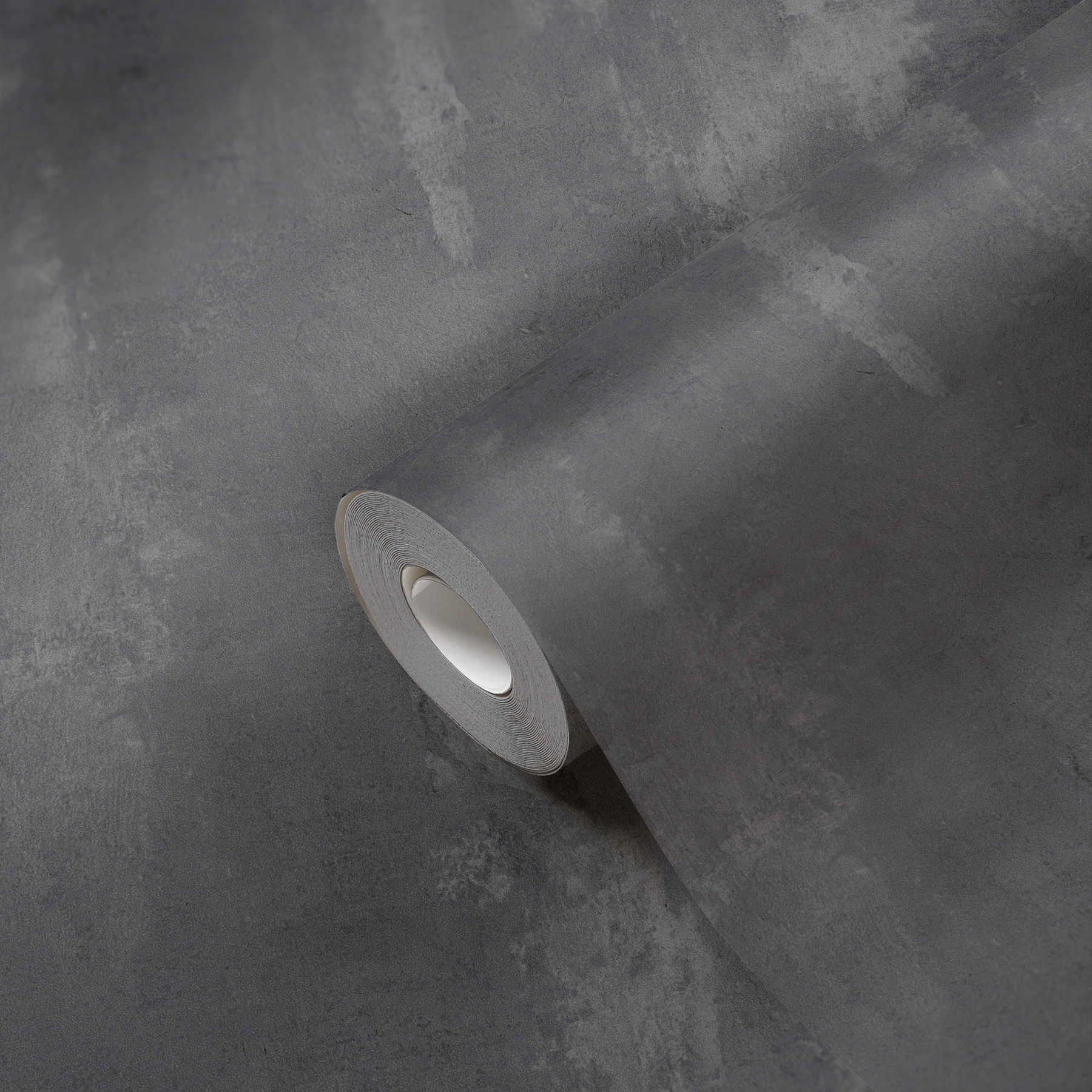             Dunkle Betontapete rustikales Muster & Industrial Style – Grau
        