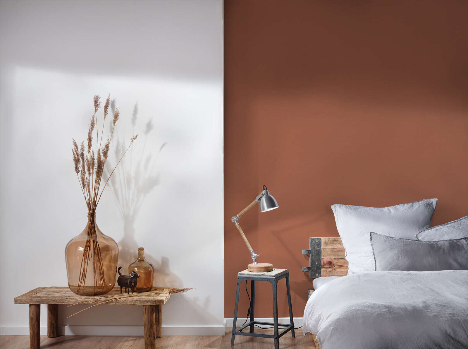 Bettzimmer, Dekoration, Lampen, Vase, Deko