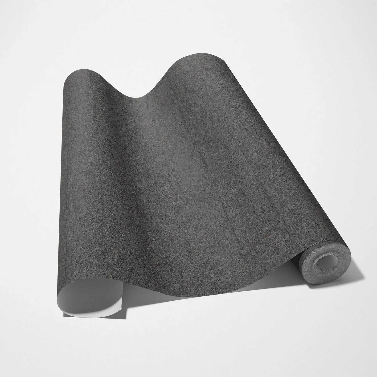             Vliestapete in dunkler Steinoptik mit Backsteinen – anthrazit
        